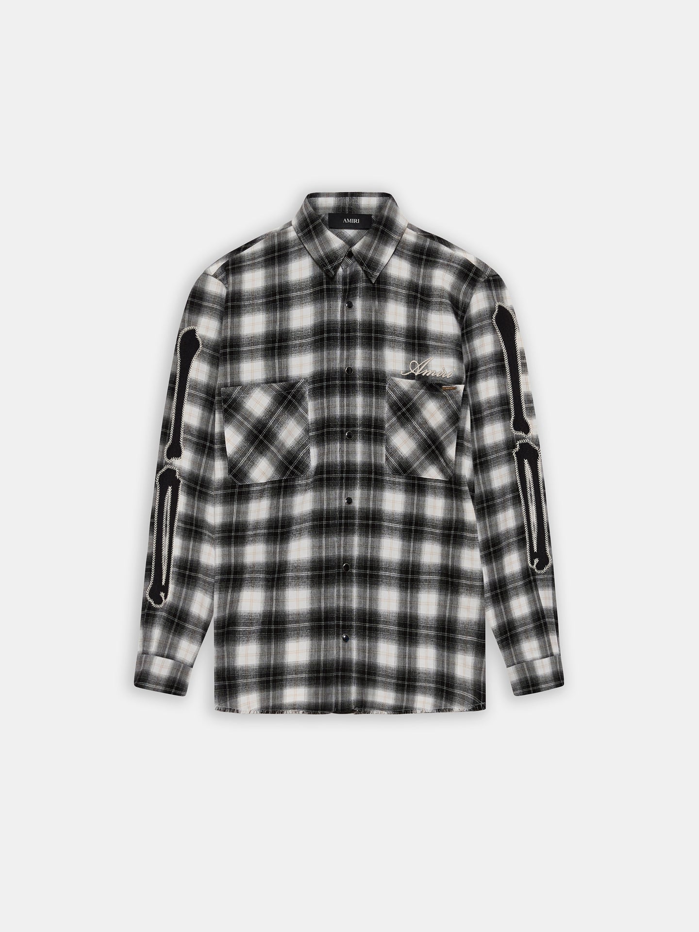 CAMISA DE FLANELA BONES - Negro