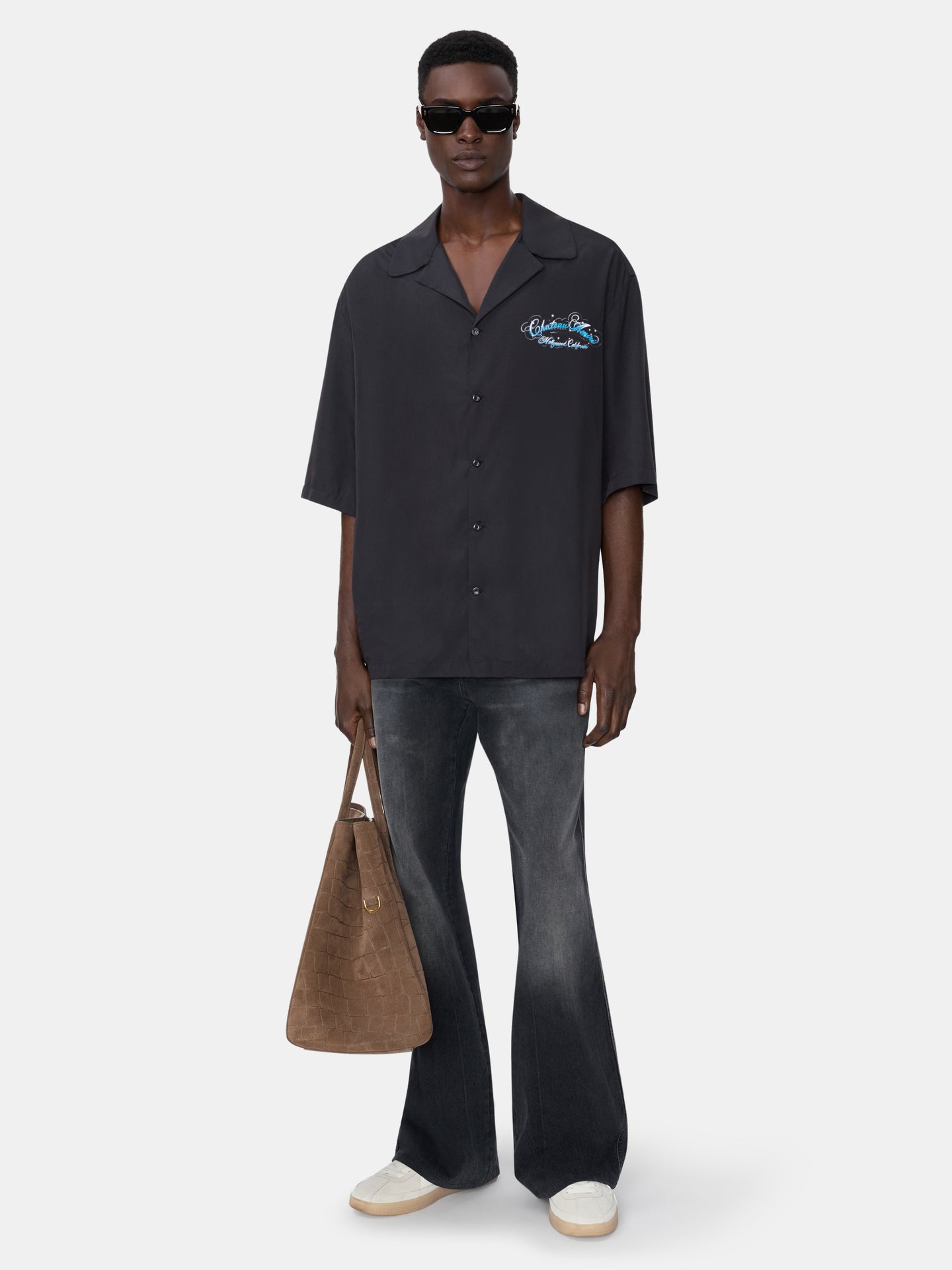 CAMISA CHATEAU SCRIPT CAMP - Negro