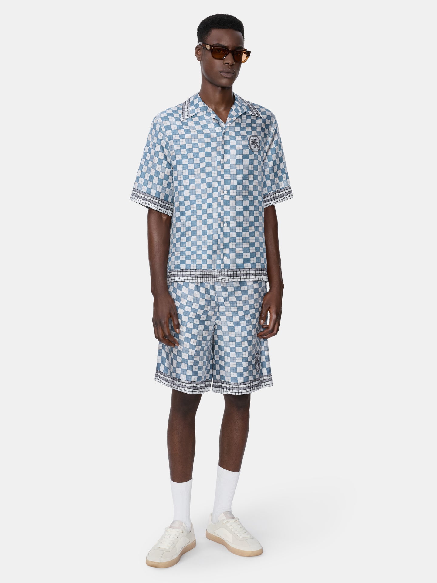 MA SHORT CHECKERED - Acero