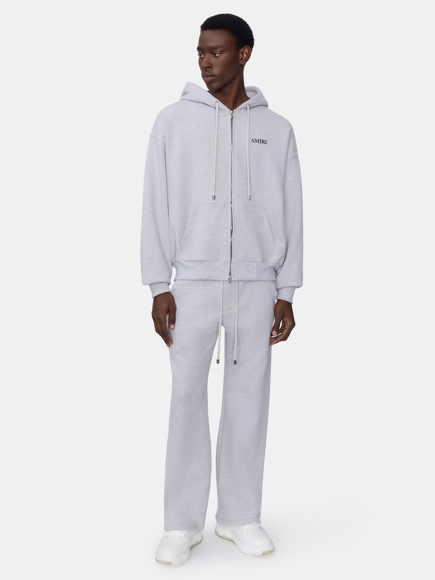 PANTALÓN DE PULL-ON RELAJADO - GRIS MELANZADO