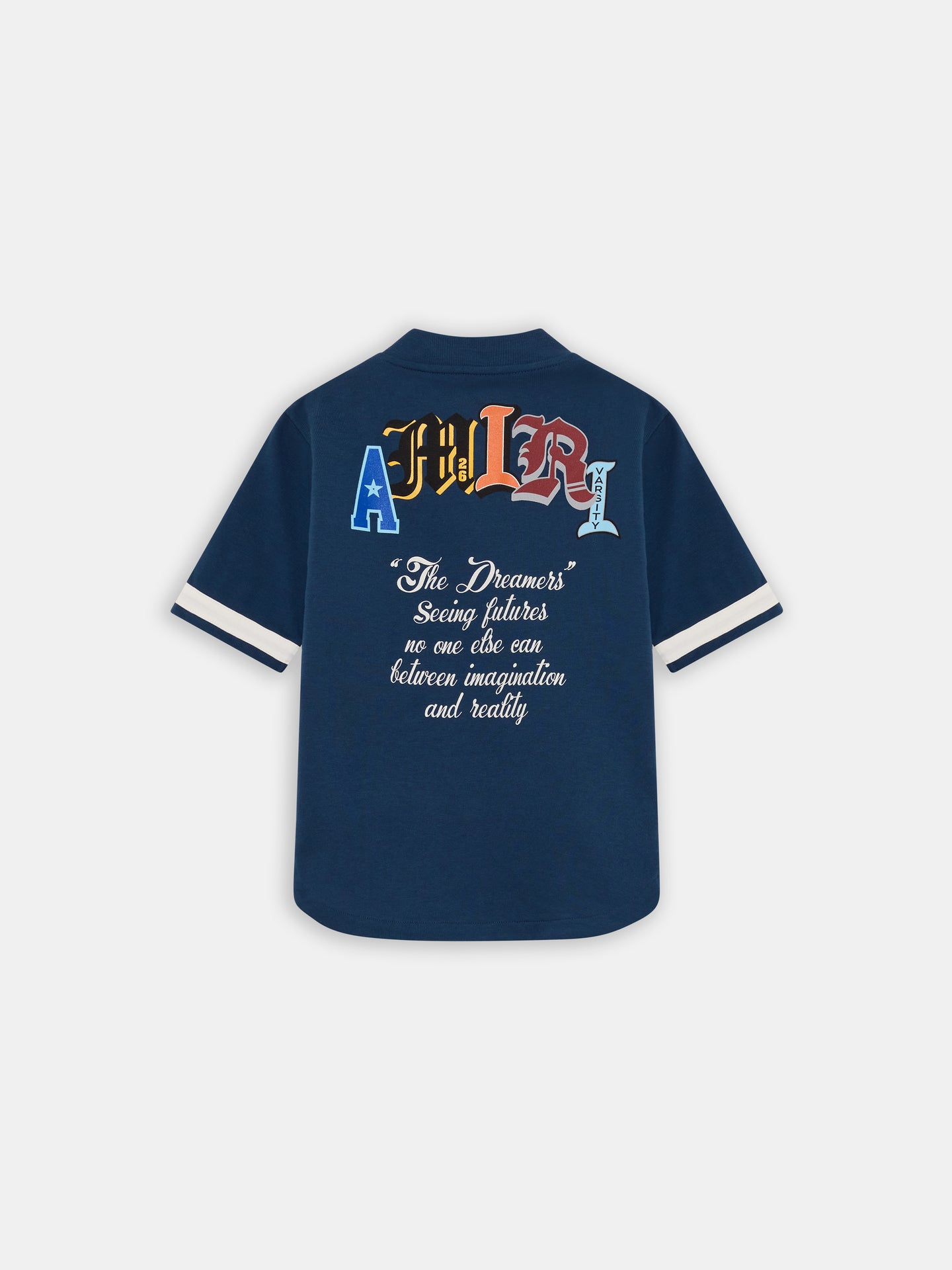 NIÑOS - CAMISA DE BÉISBOL CON PATCH DE VARSITY PARA NIÑOS - Azul Marino Oscuro
