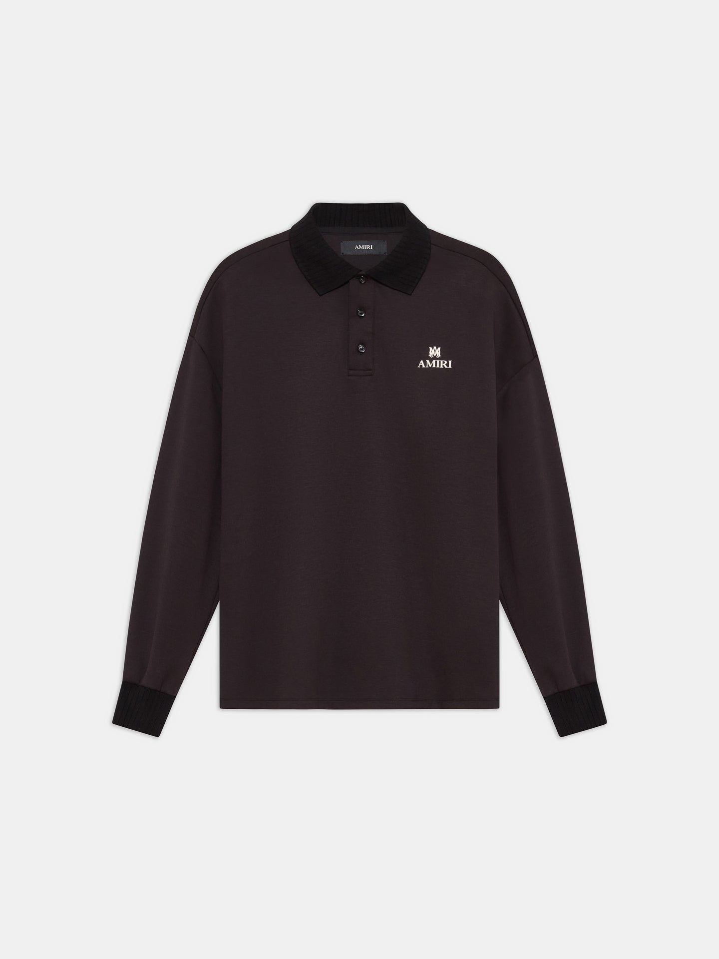 POLO DE MANGA LARGA OVERSIZED MA - Negro