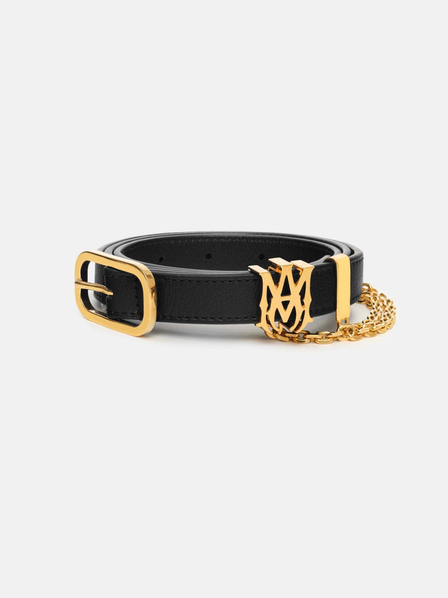 CINTURÓN DE CADENA MA 2 CM - Negro Dorado