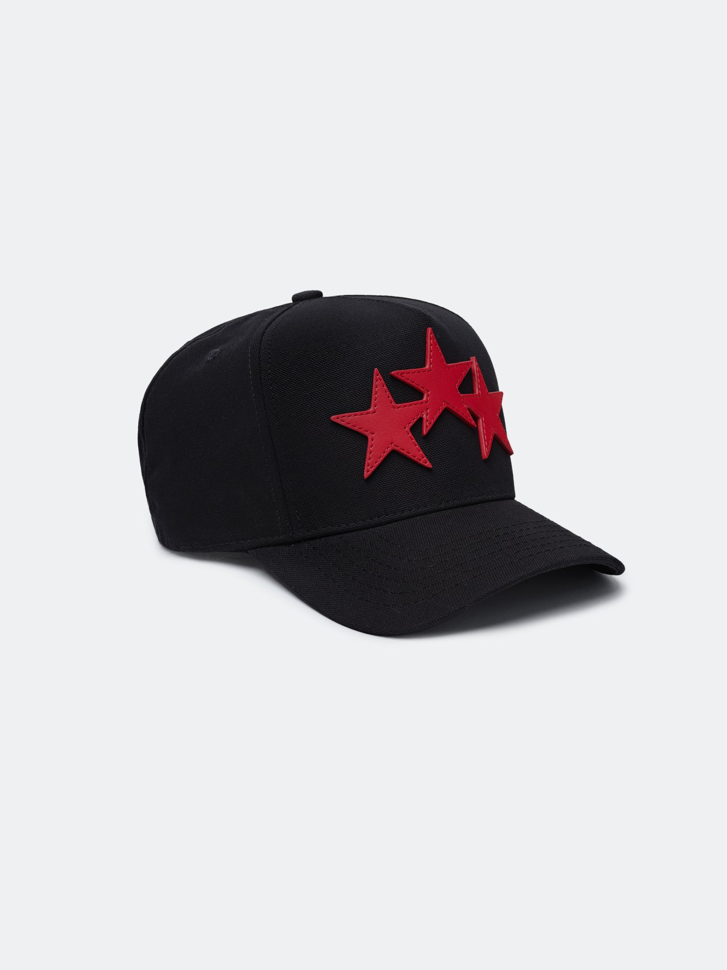 GORRA AMIRI DE LONA COMPLETA CON ESTRELLAS TRES ESTRELLAS ALINEADAS - Negro Rojo