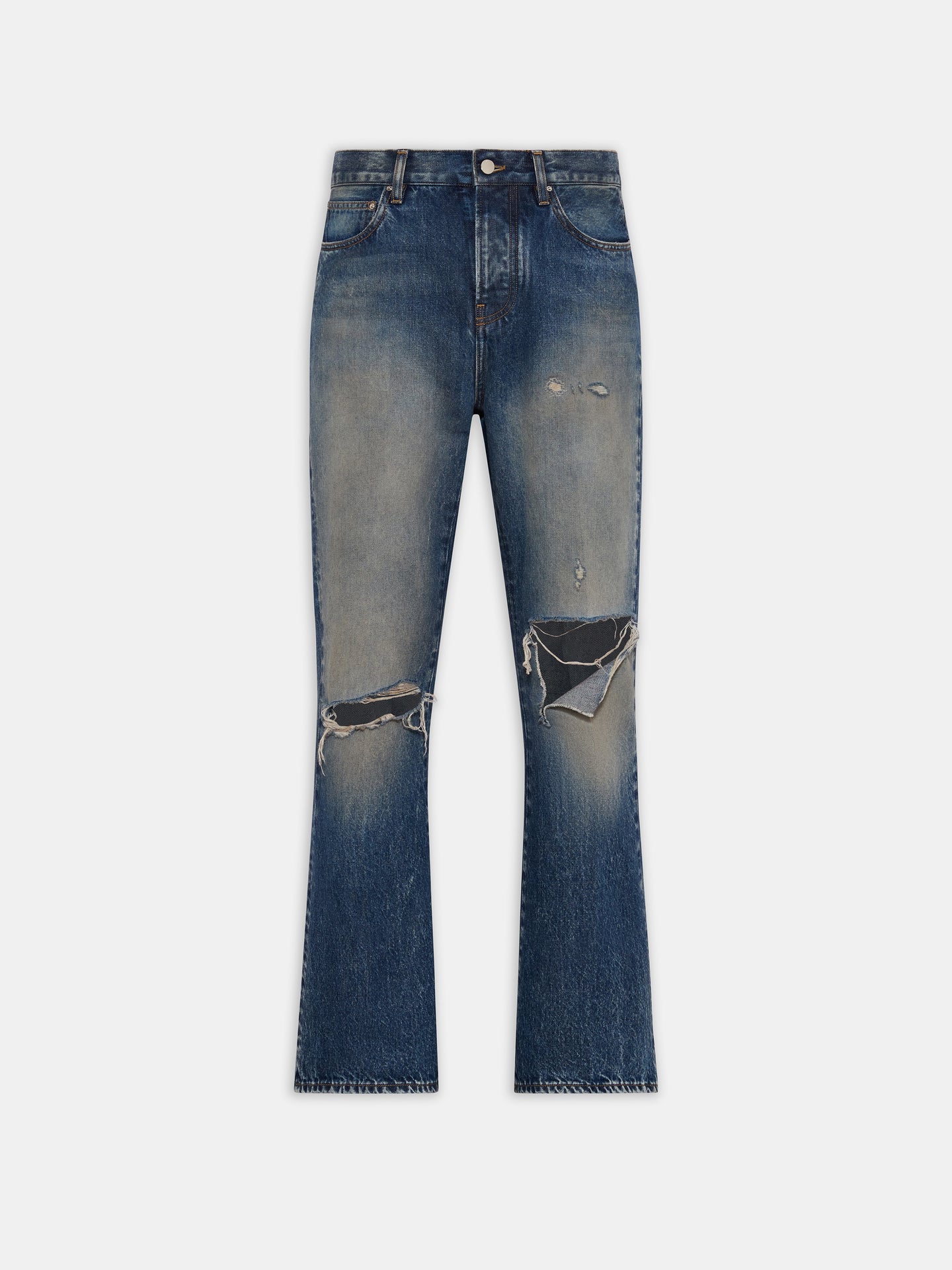 JEAN CORTADO CON RENDIJAS - Denim Lapis