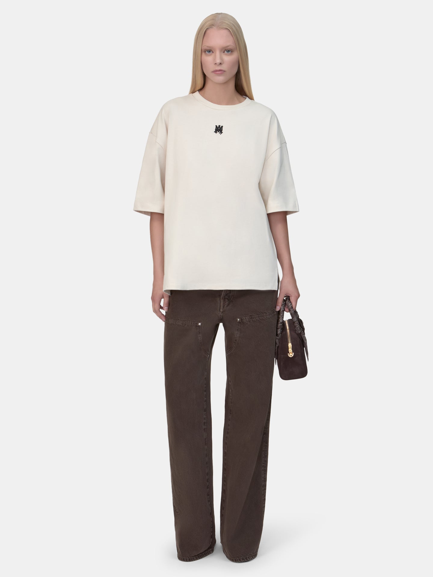 MUJER - CAMISETA DE HOMBRO CAÍDO MA PARA MUJER - Crema
