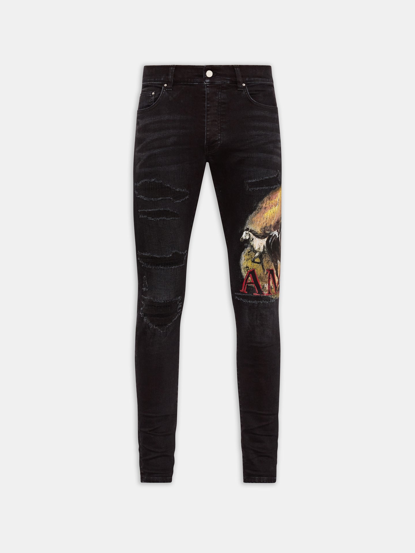 PANTALÓN DELGADO CABALLO - Negro Vintage