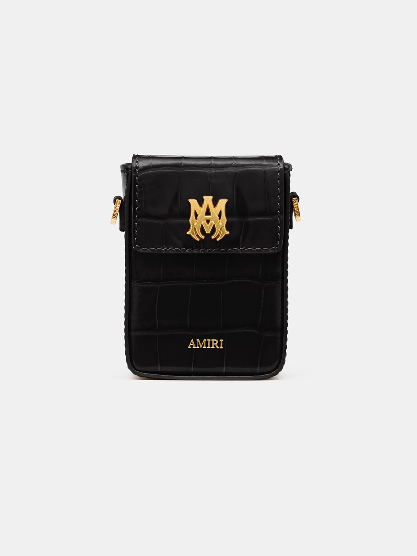 ESTUCHES DE CIGARRILLOS CON ESTAMPADO DE CROCO - NEGRO