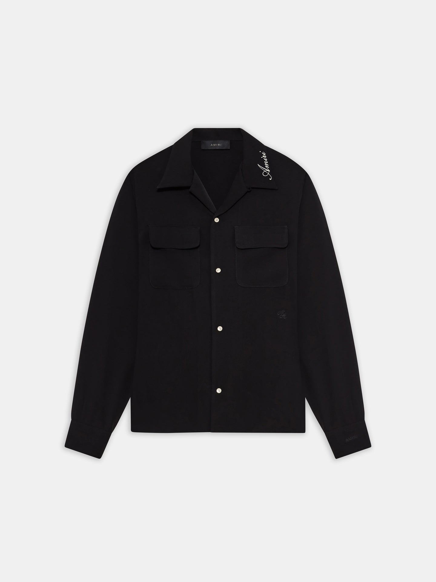 CAMISA DE TRAJE CON BOLSILLO REDONDO - NEGRO