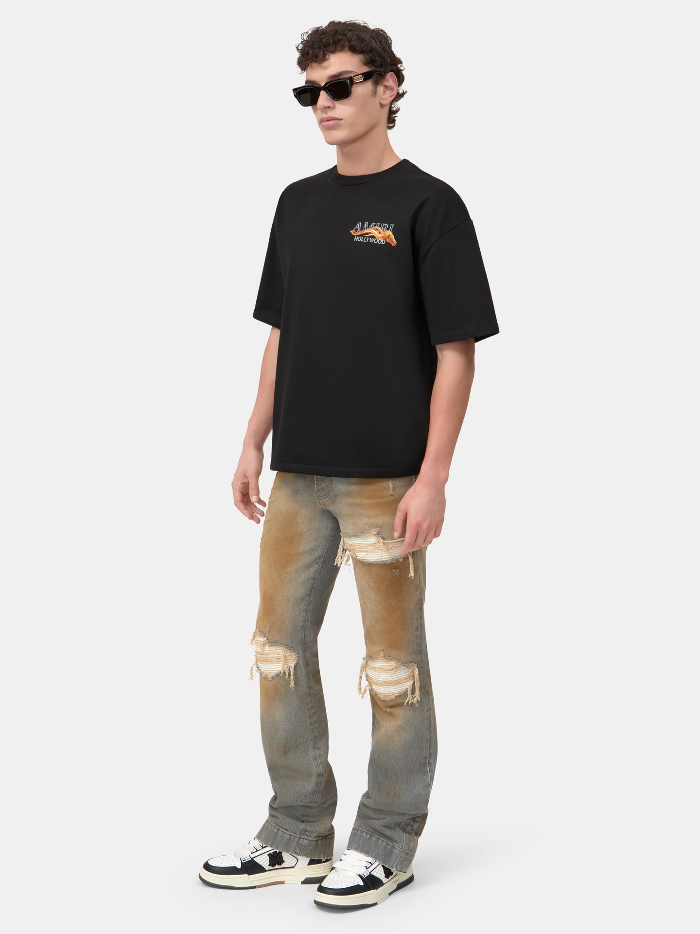 CAMISETA AMIRI HOLLYWOOD HORSE OVERSIZE - Negro