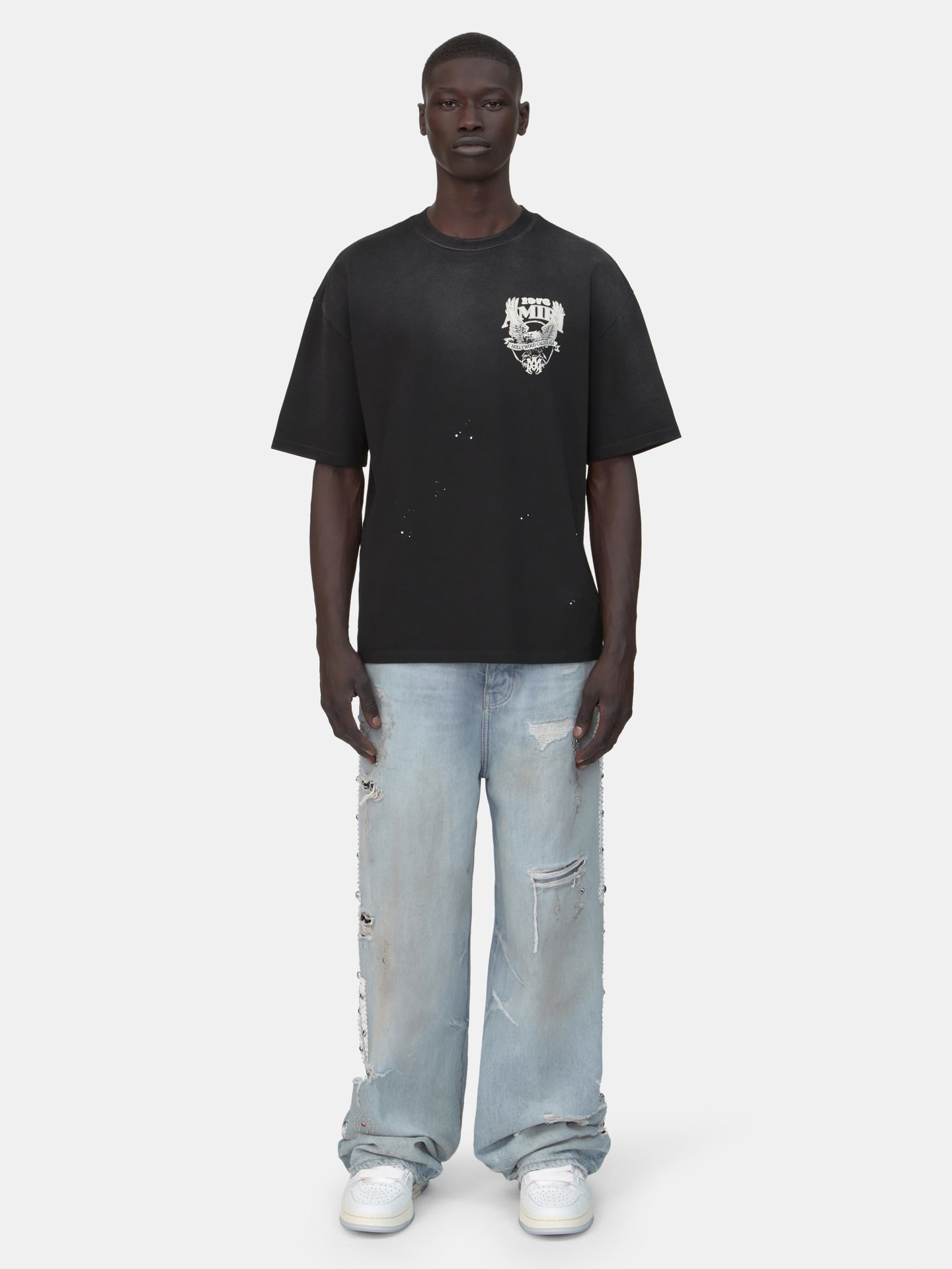 AMIRI EAGLE OVERSIZED TEE - Negro