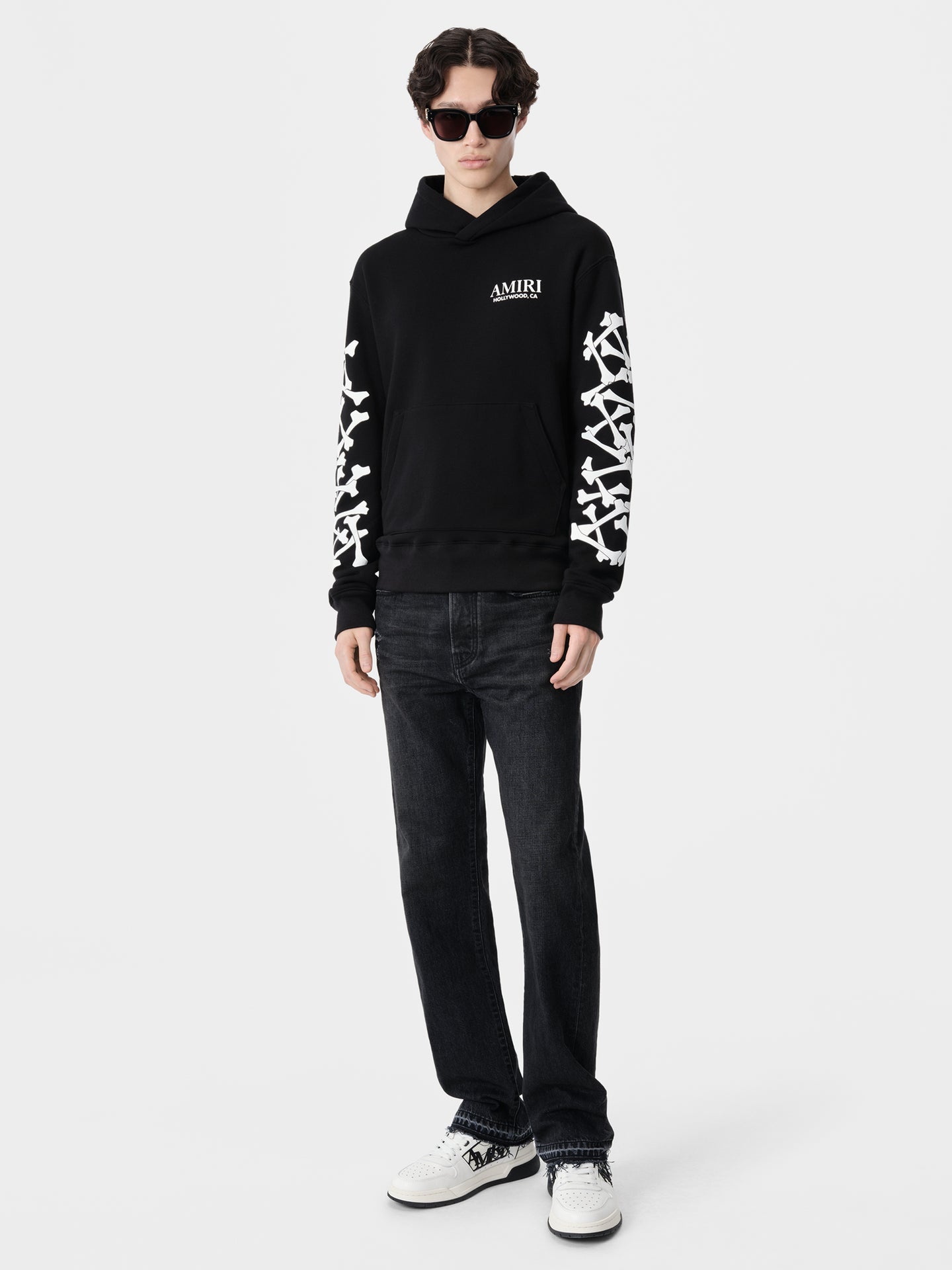 BONES STACKED HOODIE - Negro