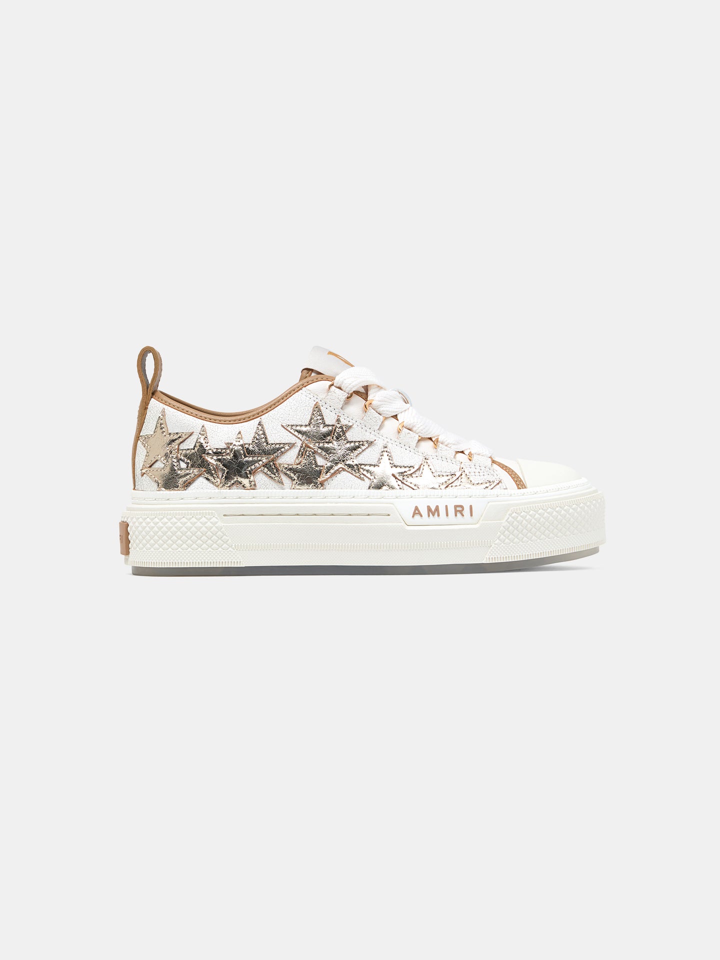 MUJER - ZAPATILLA METÁLICA STARS COURT BAJA - Marrón Oscuro