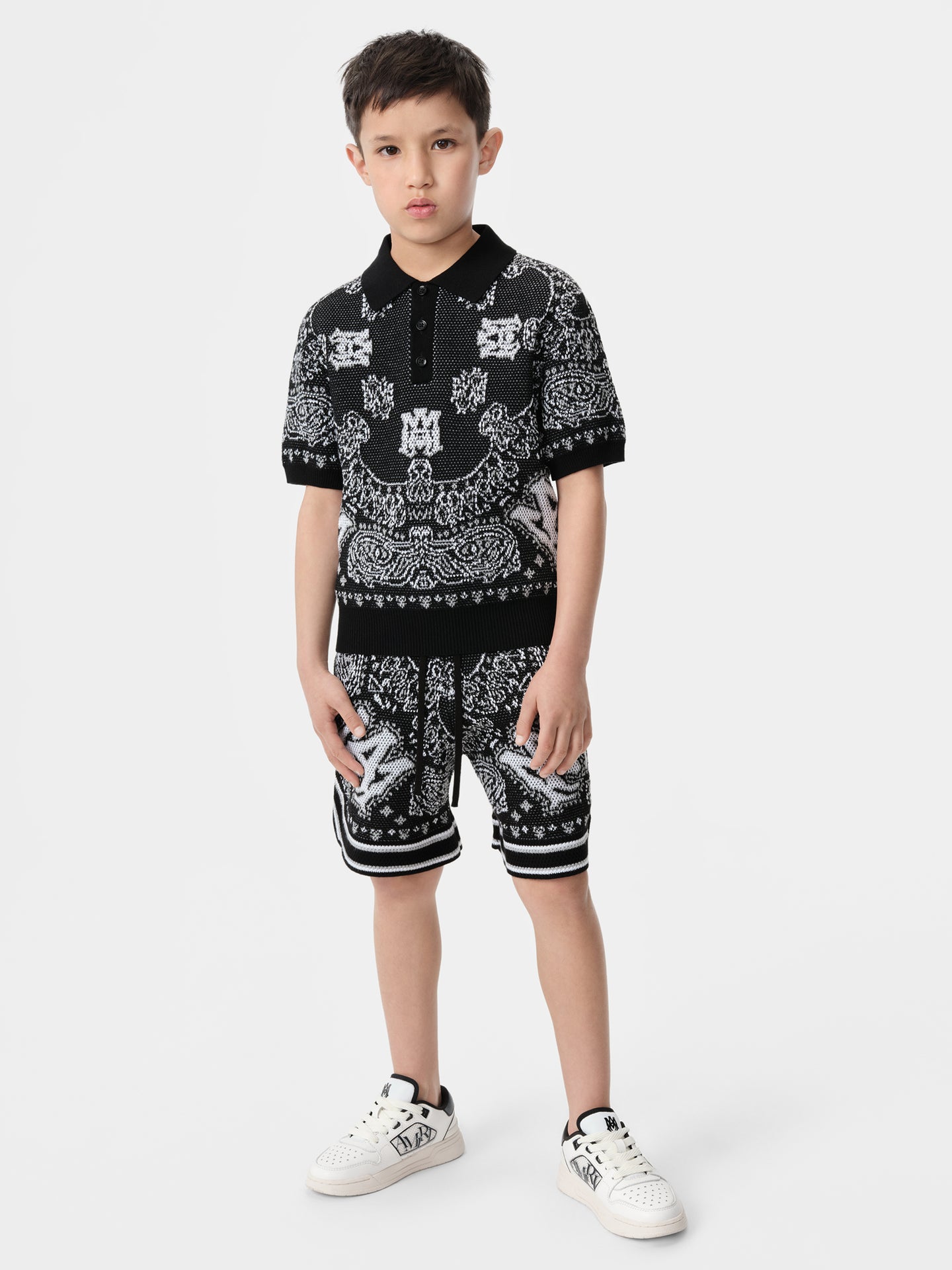 KIDS - SHORT DE BANDANA PARA NIÑOS - Negro