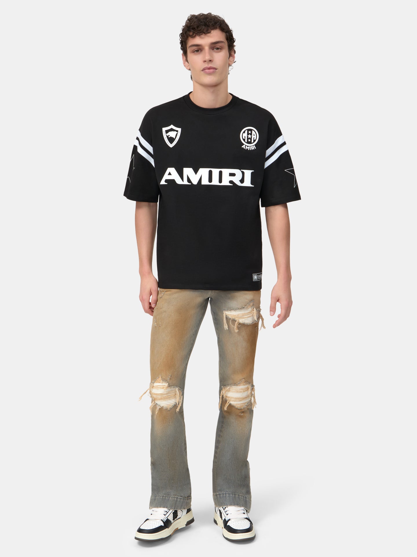 CAMISETA AMIRI SPORT DE CUELLO REDONDO GRANDE - Negro