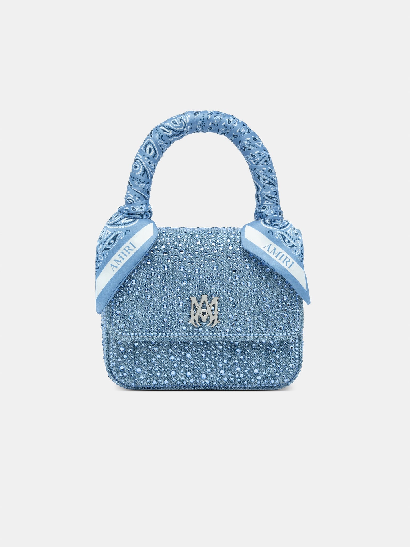 MUJER - BOLSA MICRO MA DE DENIM CON CRISTALES PARA MUJER - Azul Verdadero