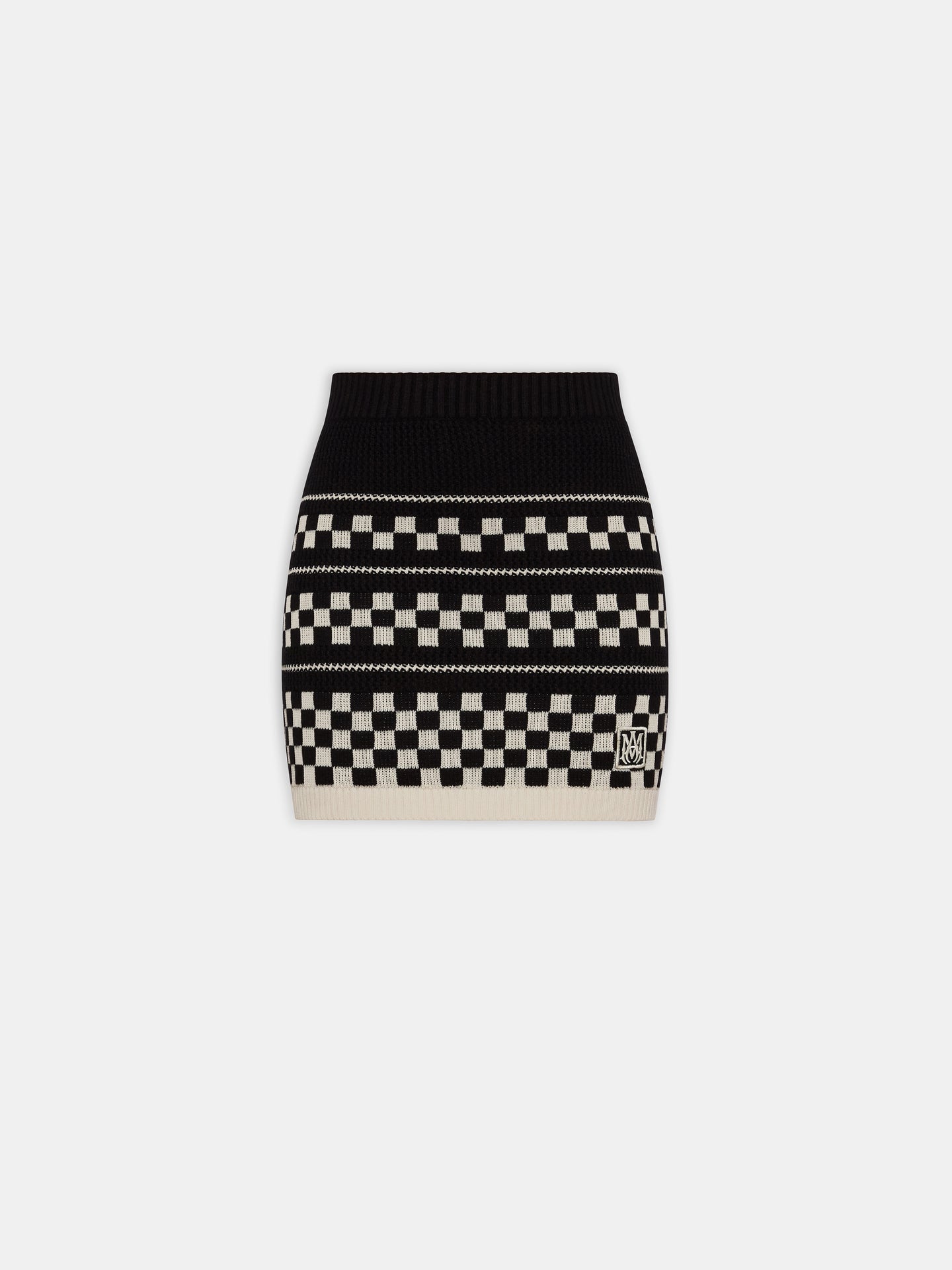 MUJER - MINIFALDA DE MALLA CUADROS - Negro