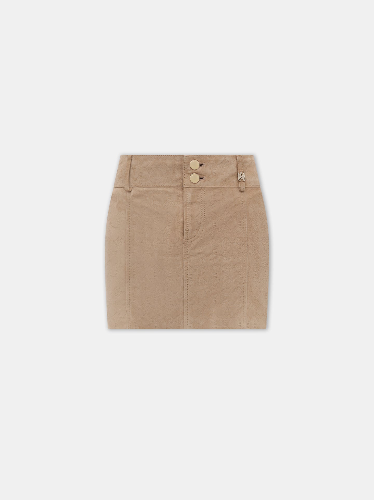 MUJER - MINI FALDA DE CUERO SUEDE MA QUAD - Camel