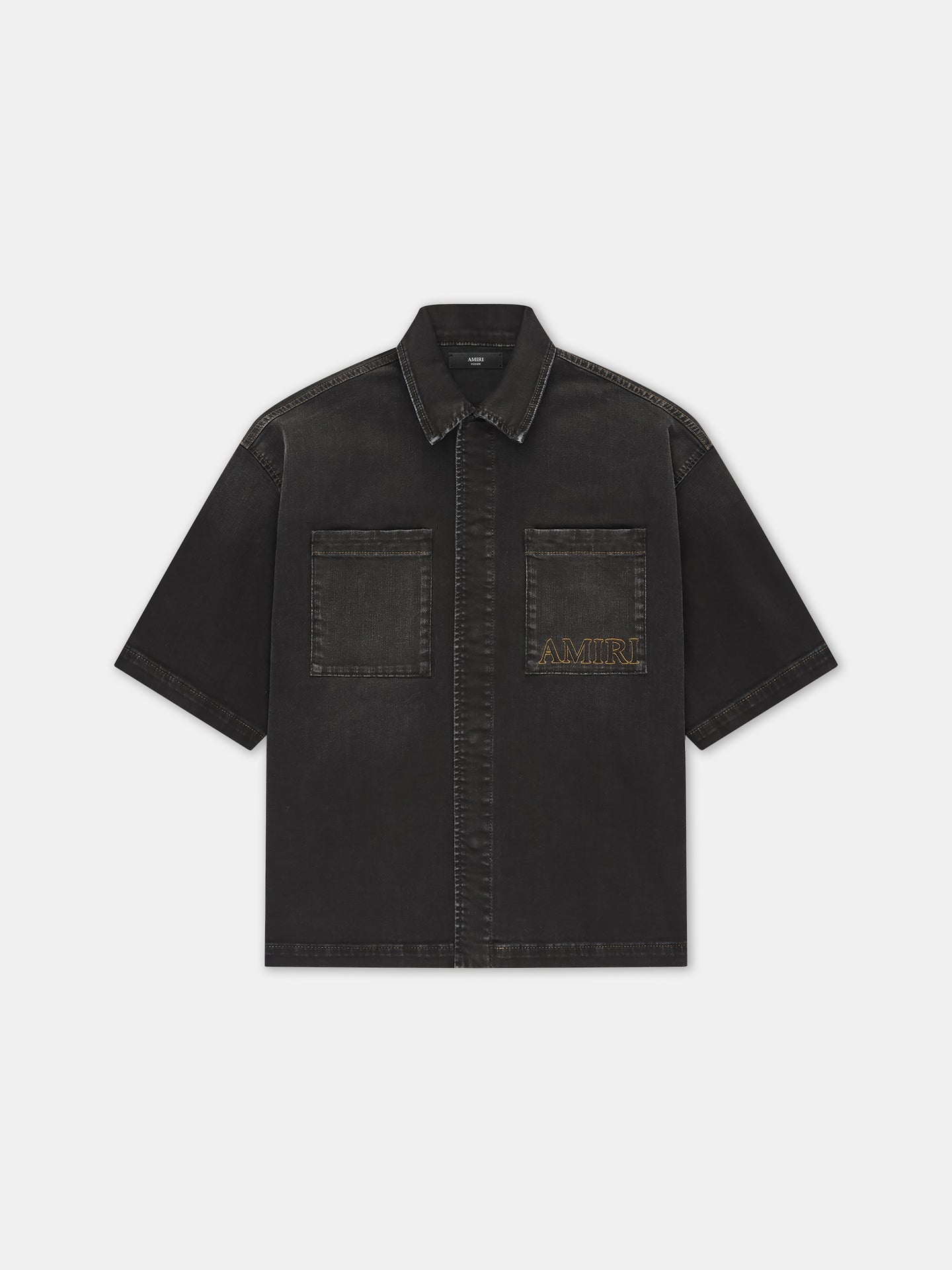 CAMISA DE MANGA CORTA CON BOTONES 3D AMIRI - Negro Vintage