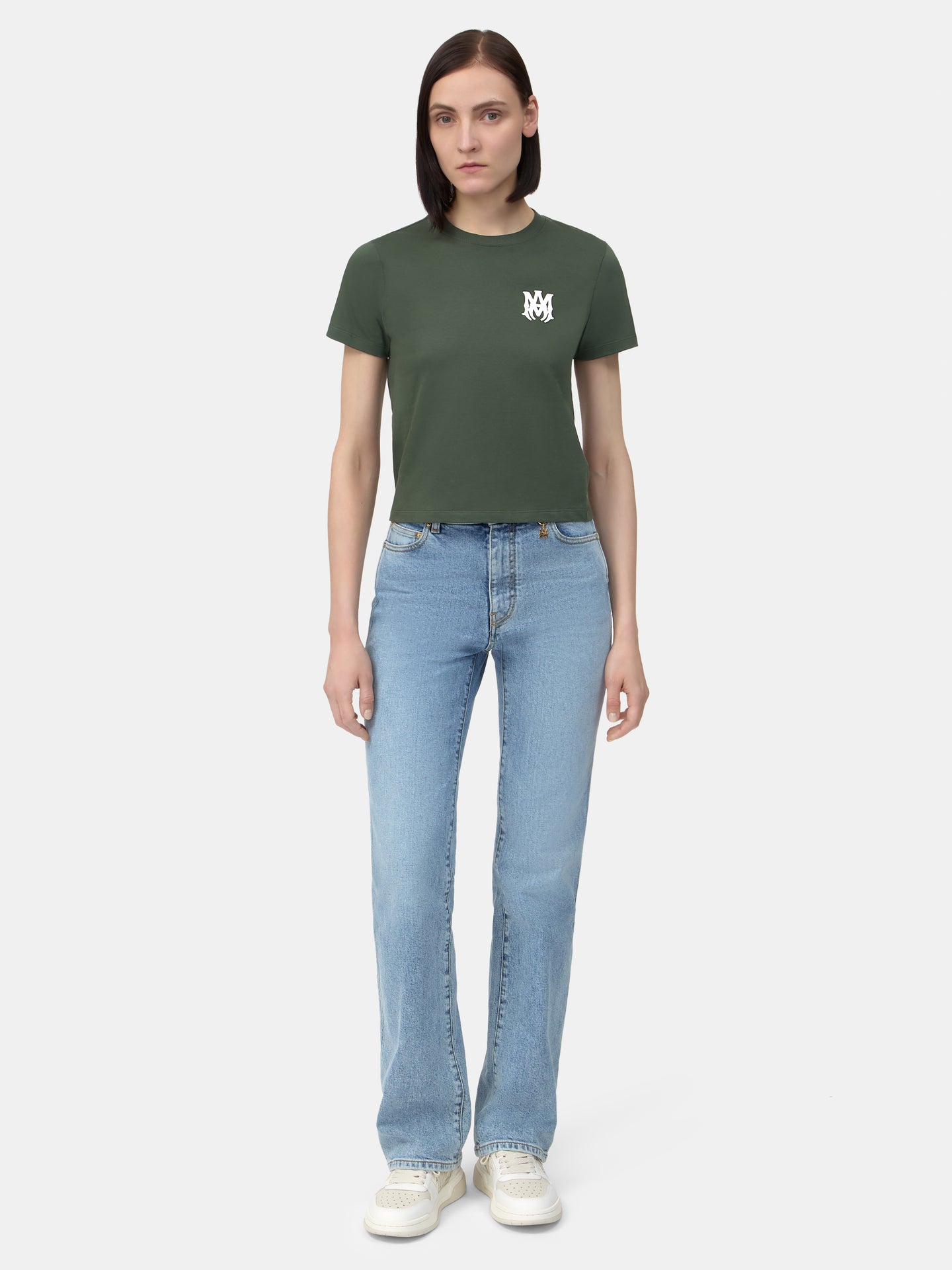 MUJER - CAMISETA MA CORE LOGO PARA MUJER - Sage Oscuro