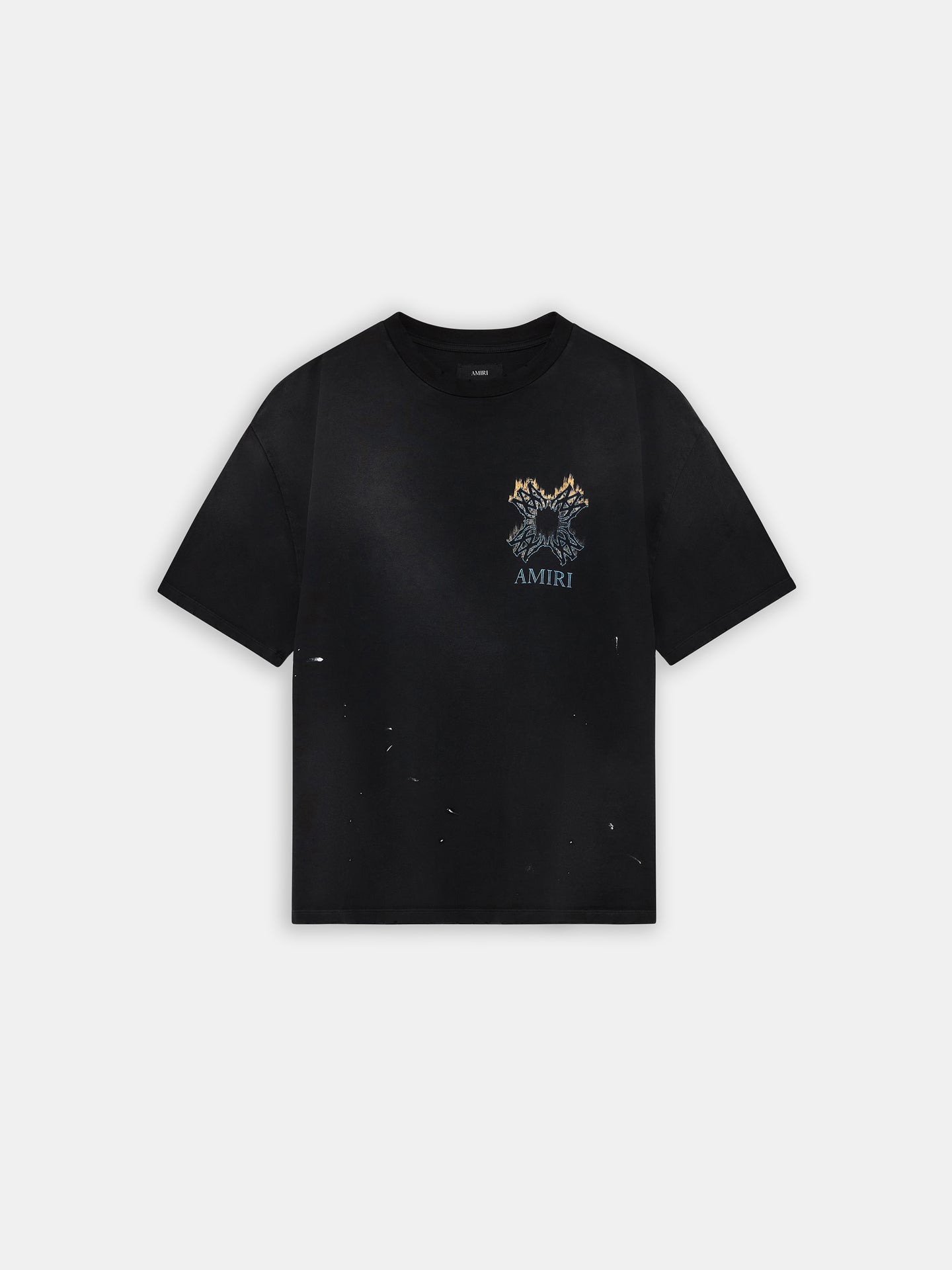 MA QUAD FLAMES OVERSIZED TEE - Negro