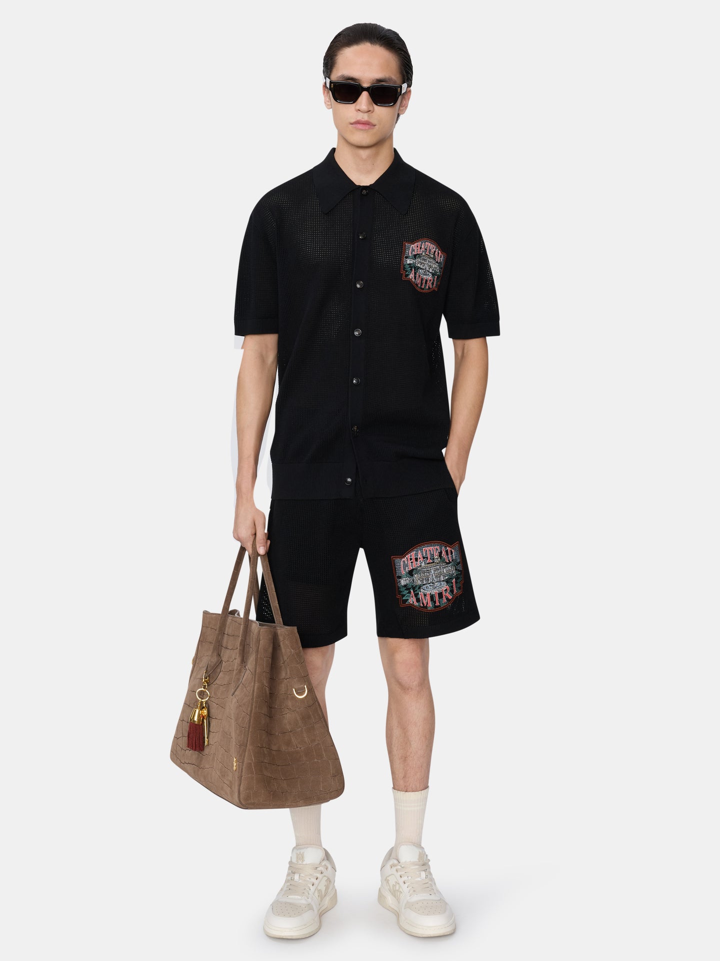 CHATEAU AMIRI CROCHET SHORT - Negro