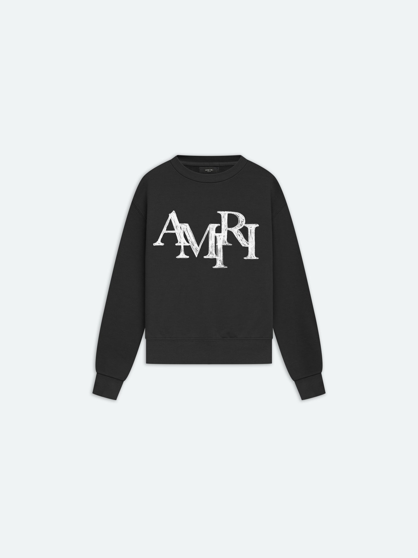 NIÑOS - AMIRI CREMALLERA DE CUELLO REDONDO CON LOGO DESORDENADO - Negro