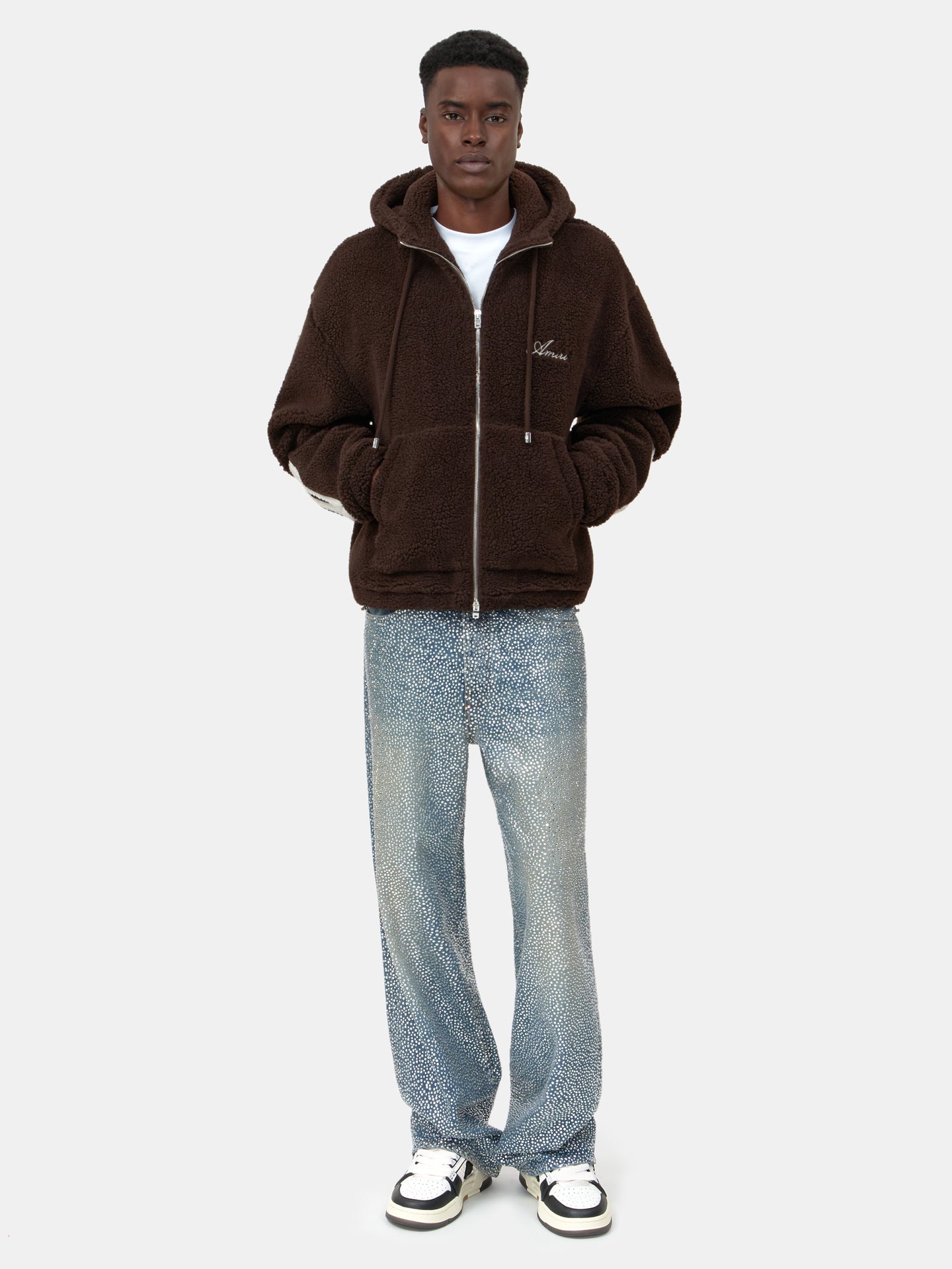 CHANDAL DE FLEECE CON CIERRE ZIP BONES - Marrón Oscuro