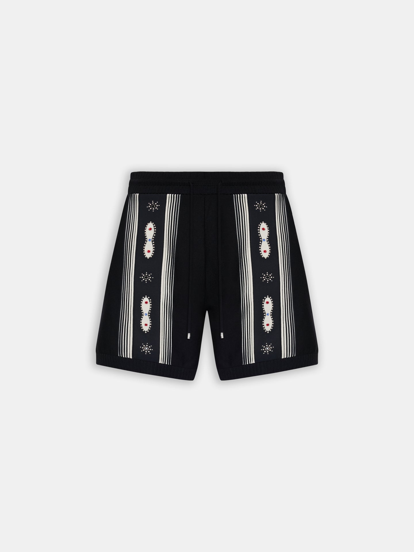 PANTALÓN CORTO CON PUNTOS METÁLICOS - Negro