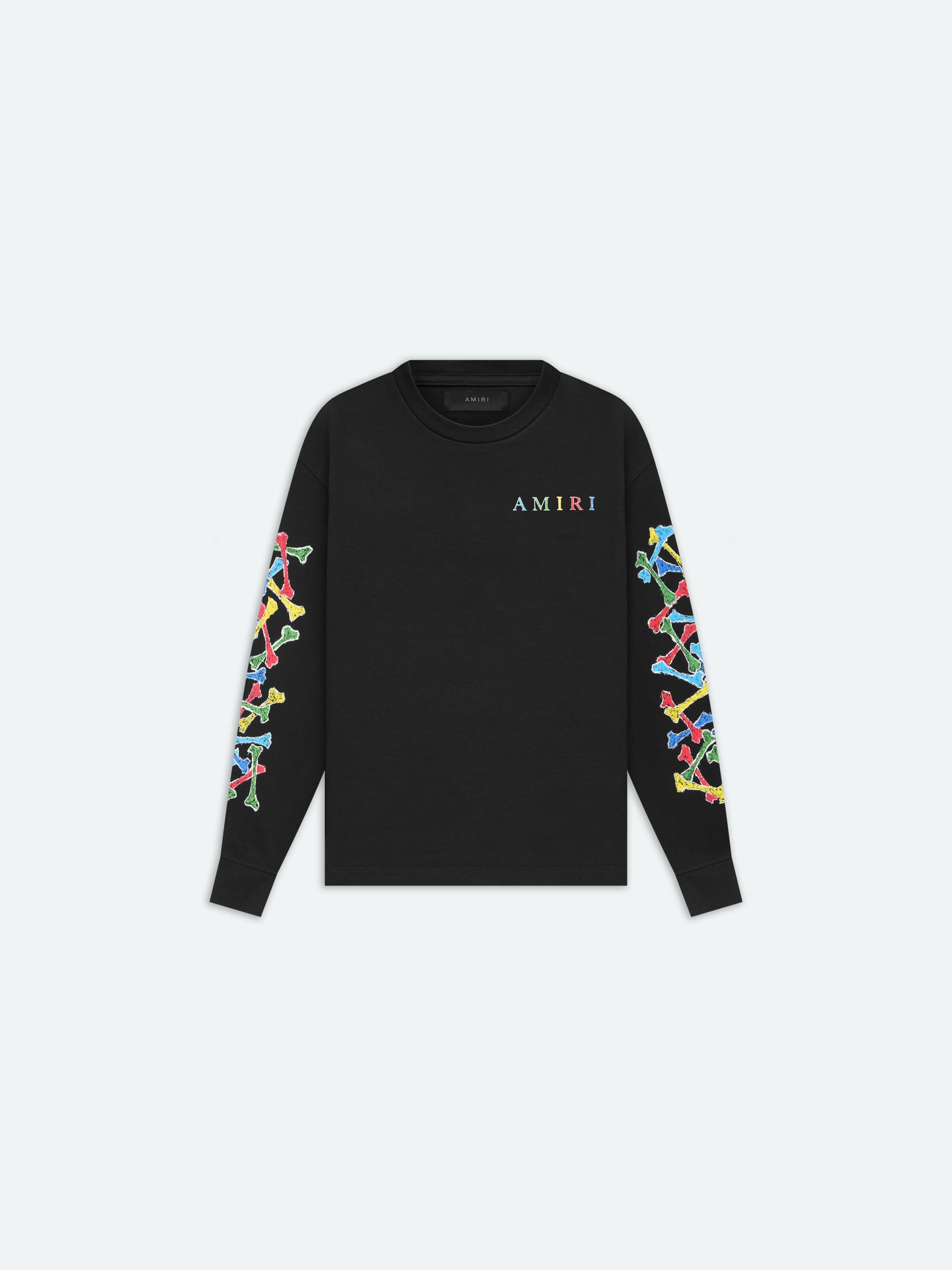 NIÑOS - CAMISETA DE MANGA LARGA AMIRI BONES SCRIBBLE - Negro