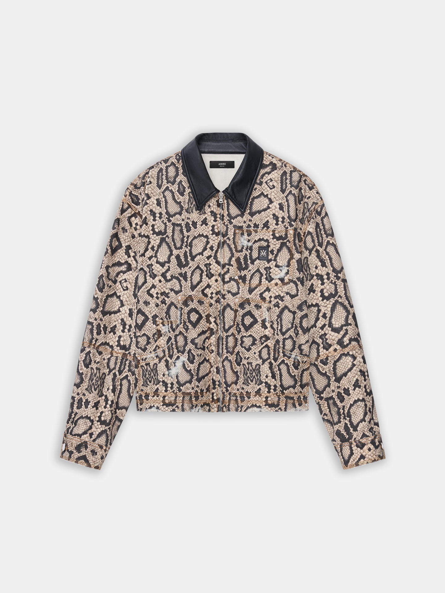 CHAQUETA DE TRABAJO EN DENIM SNAKE - Arena