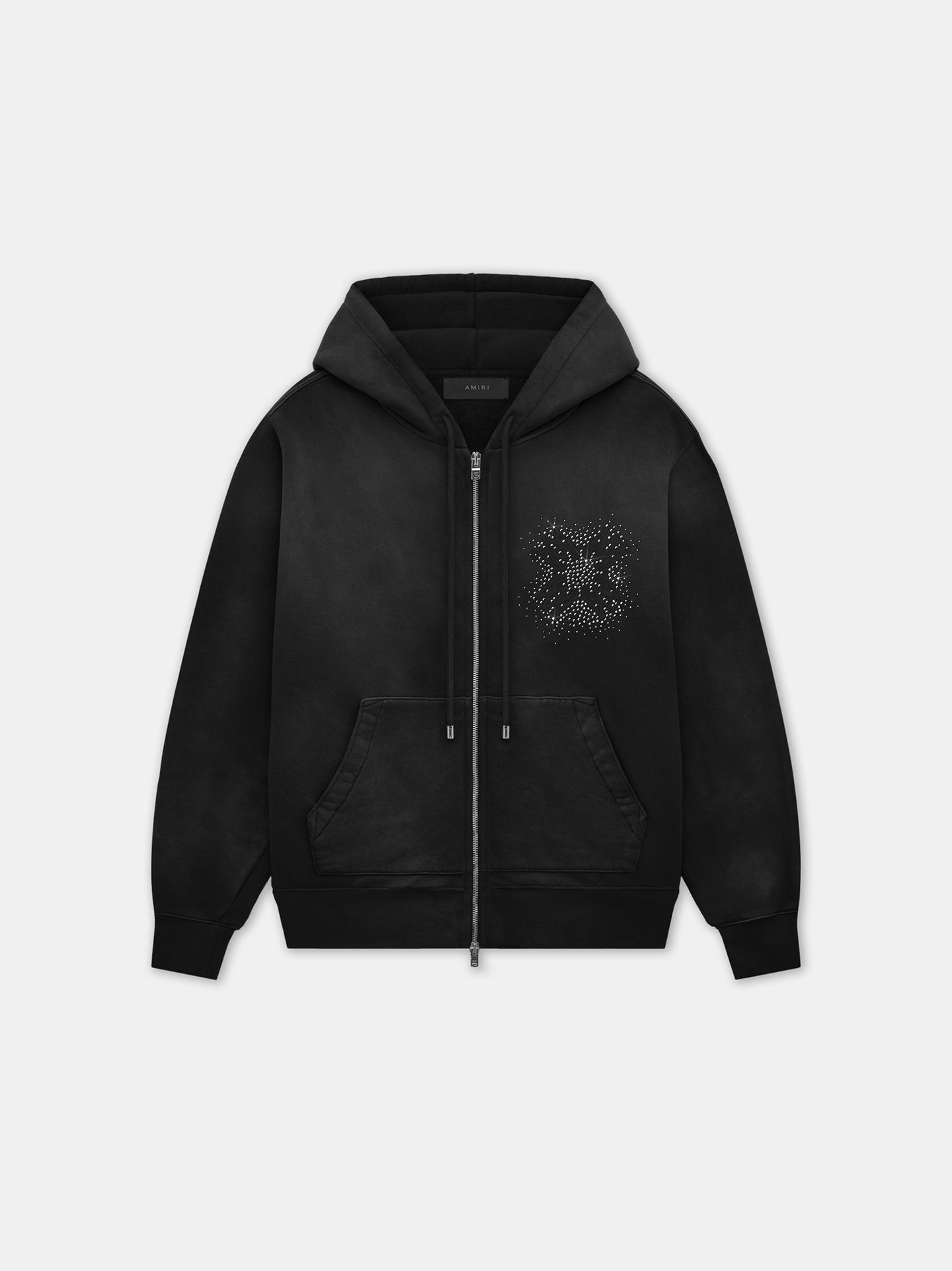 CHAMARRA CON CIERRE ZIPPED MA QUAD CRYSTAL - Negro