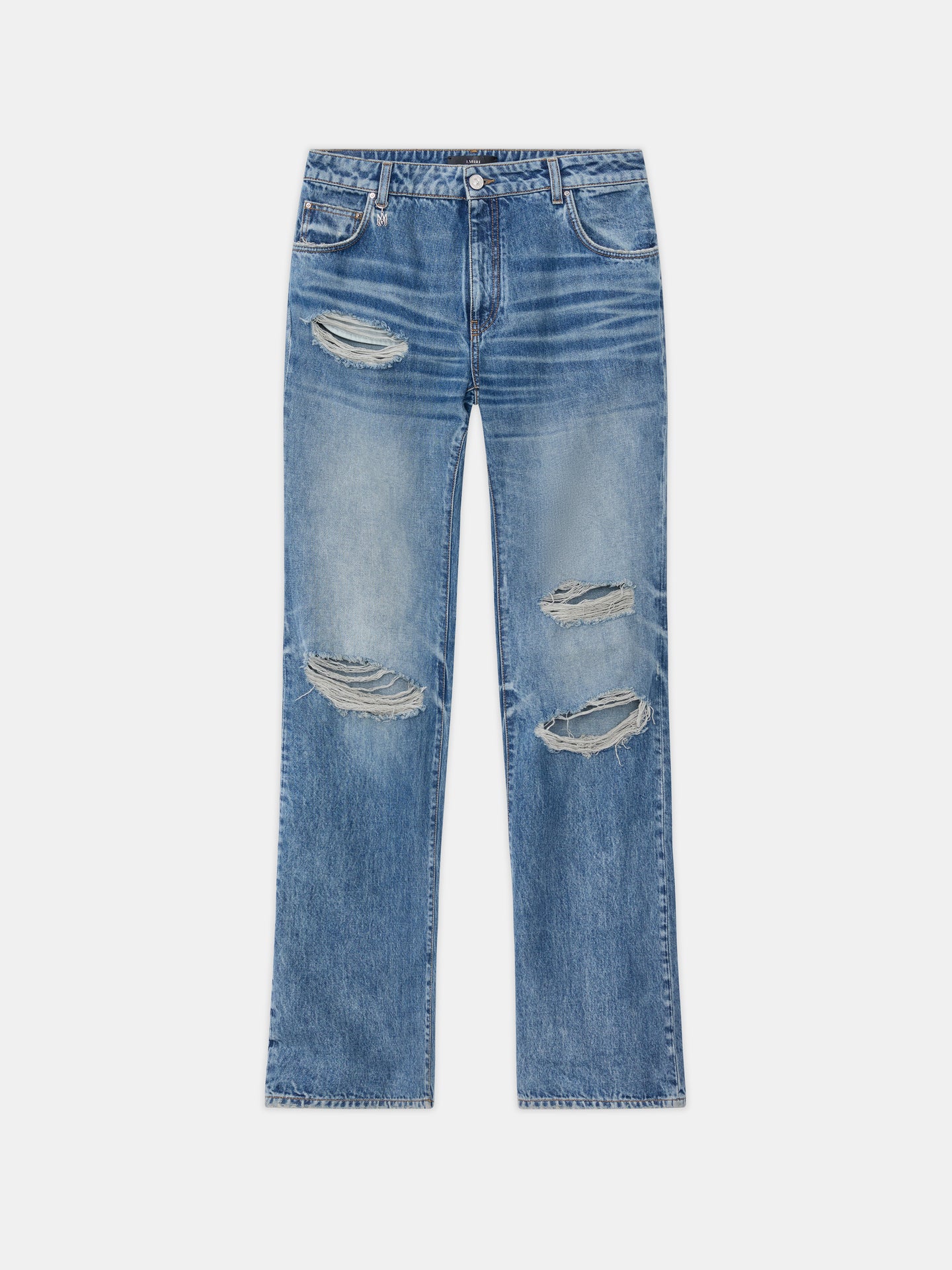 MUJER - PANTALÓN DE DENIM SLASH PARA MUJER - Indigo Antiguo Clásico