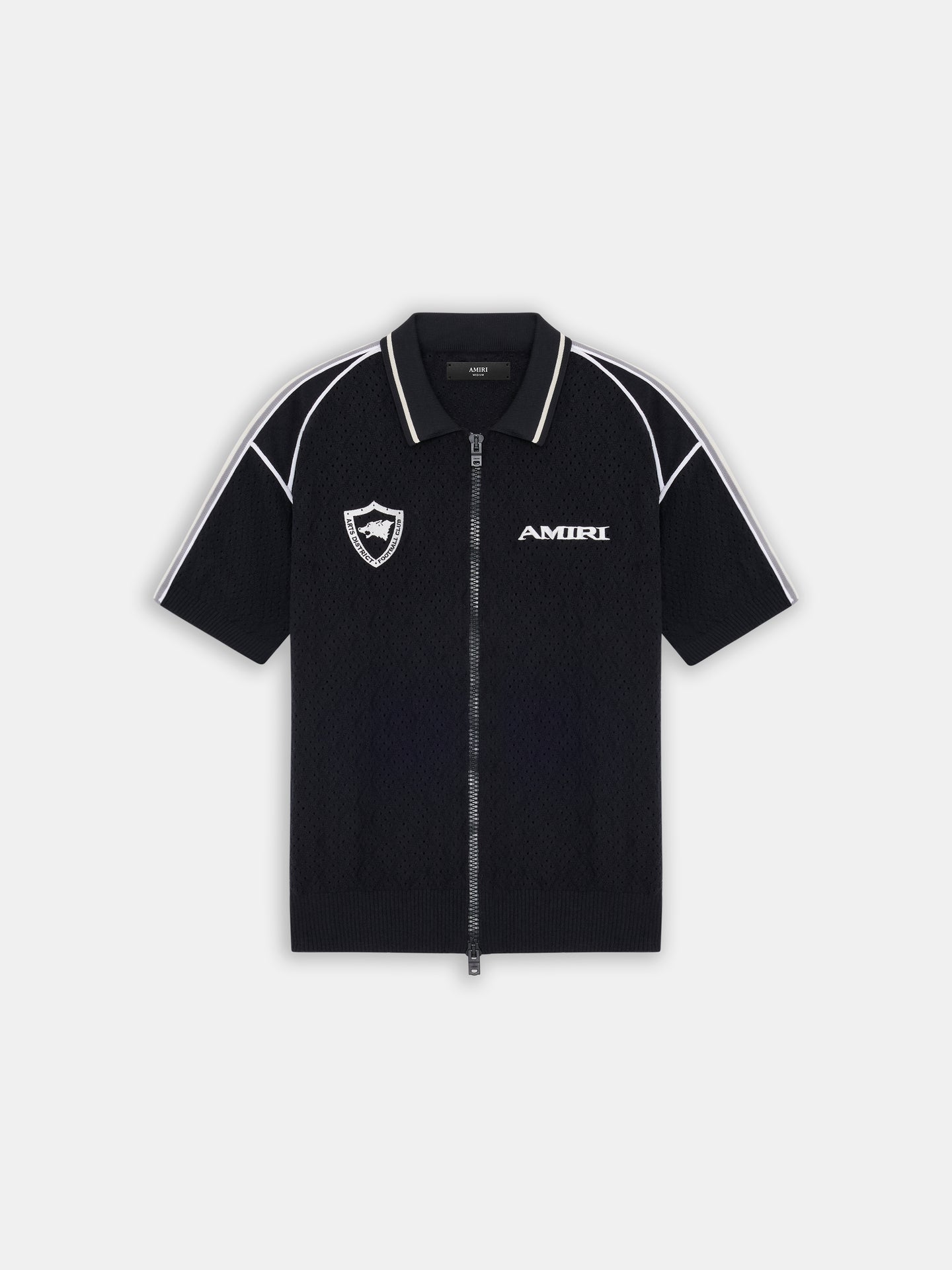 CAMISA DEPORTIVA AMIRI CON CIERRE ZIP - Negro