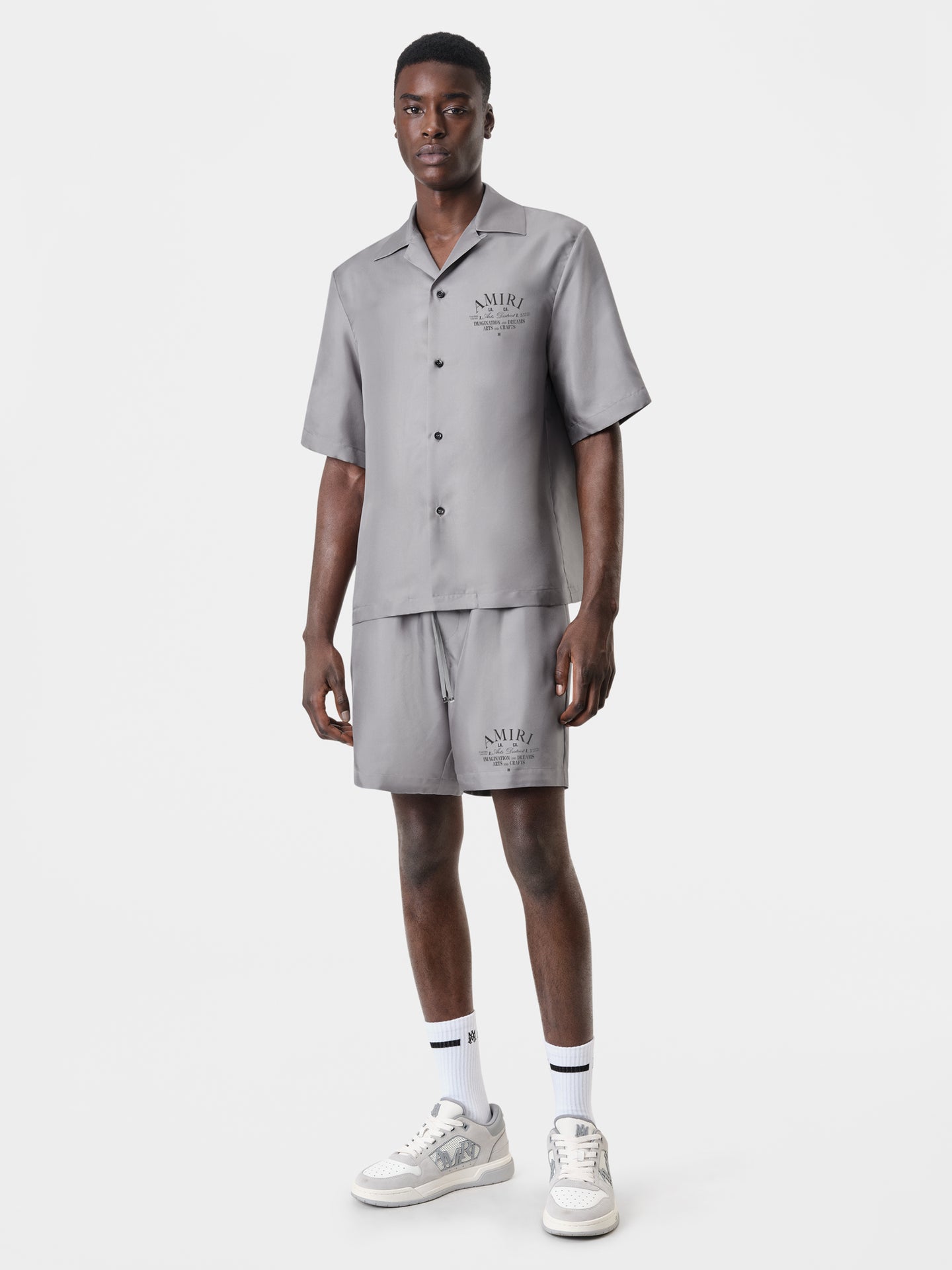 CAMISA DE BOWLING DEL ARTS DISTRICT - Gris