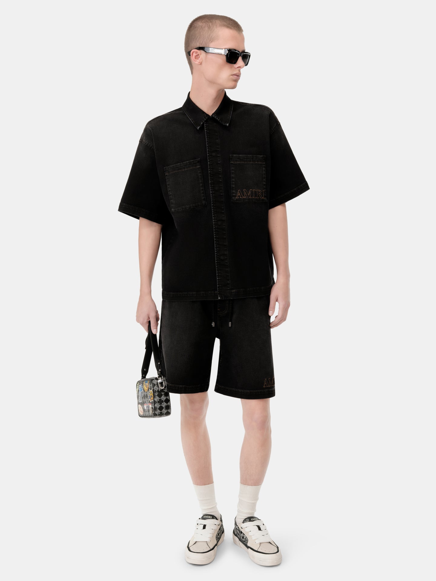 PANTALÓN CORTO 5 BOLSILLOS 3D AMIRI - Negro Vintage