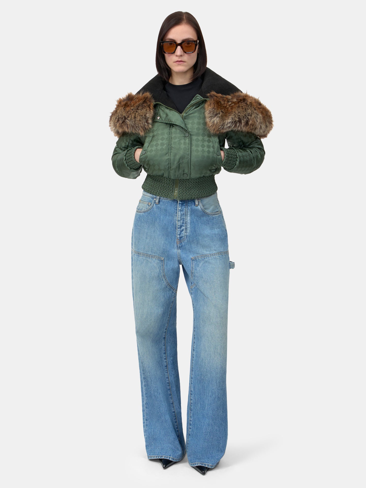 MUJER - CHAQUETA DE PLUMAS CON CAPUCHA MA QUAD PARA MUJER - Verde Oliva Oscuro