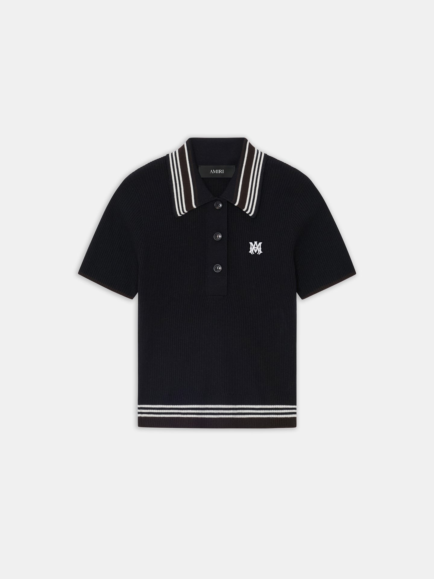MUJER - POLO MA CON ESTRIAS PARA MUJER - Negro