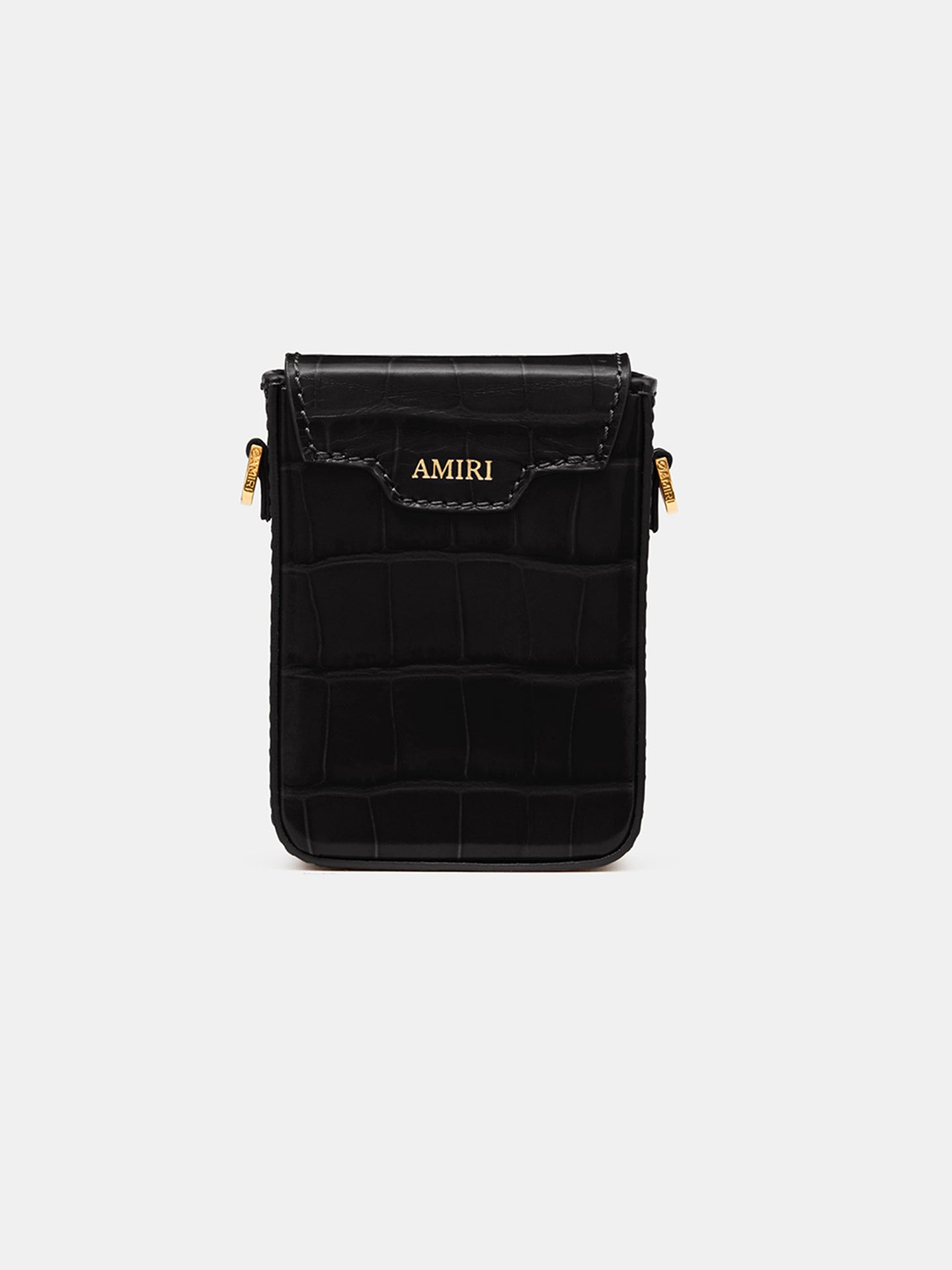 ESTUCHES DE CIGARRILLOS CON ESTAMPADO DE CROCO - NEGRO