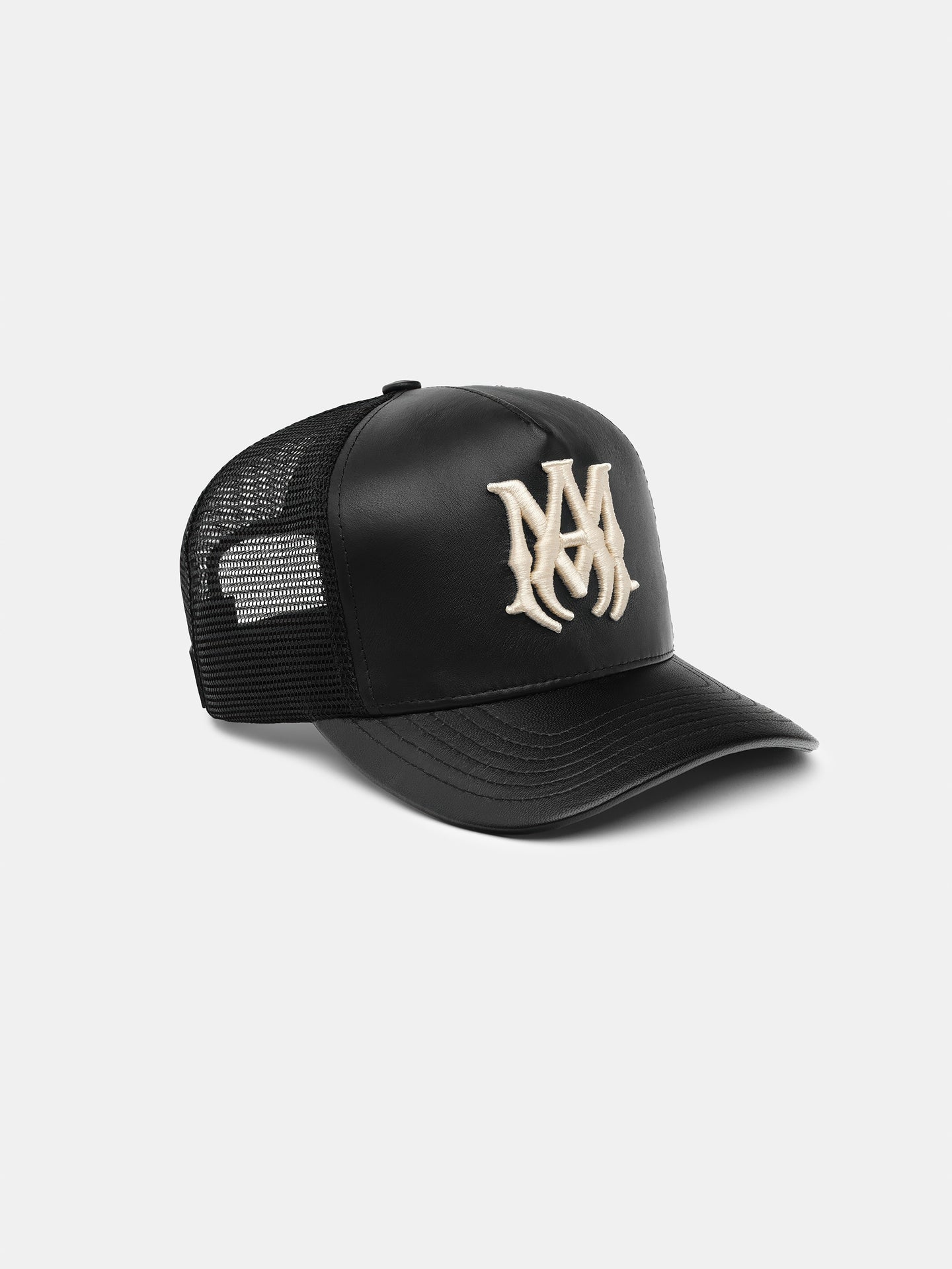GORRA TRUCKER DE CUERO MA - Negro