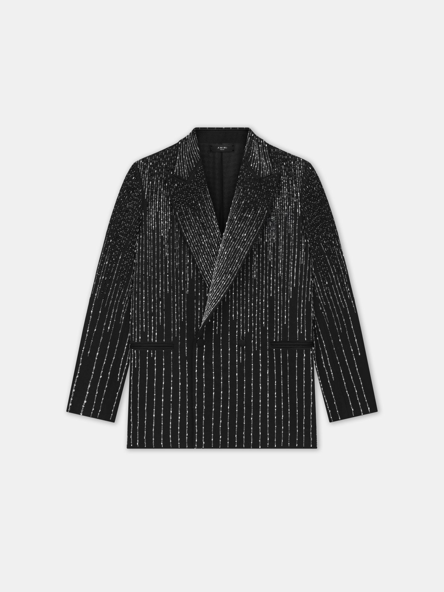 CHAQUETA DOBLE MANGA CON PUNTOS DE CRISTAL - NEGRO