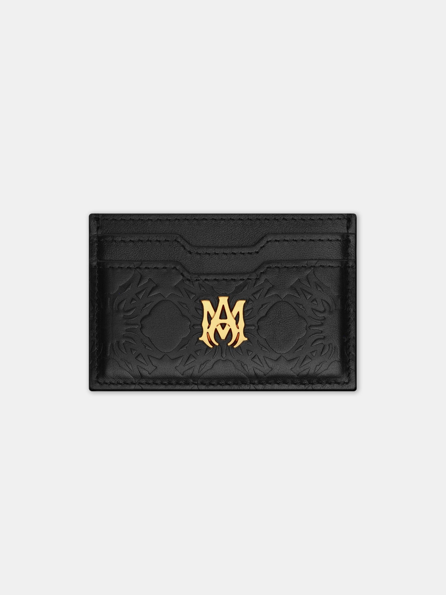 PORTA TARJETAS DE CUERO MA QUAD - NEGRO