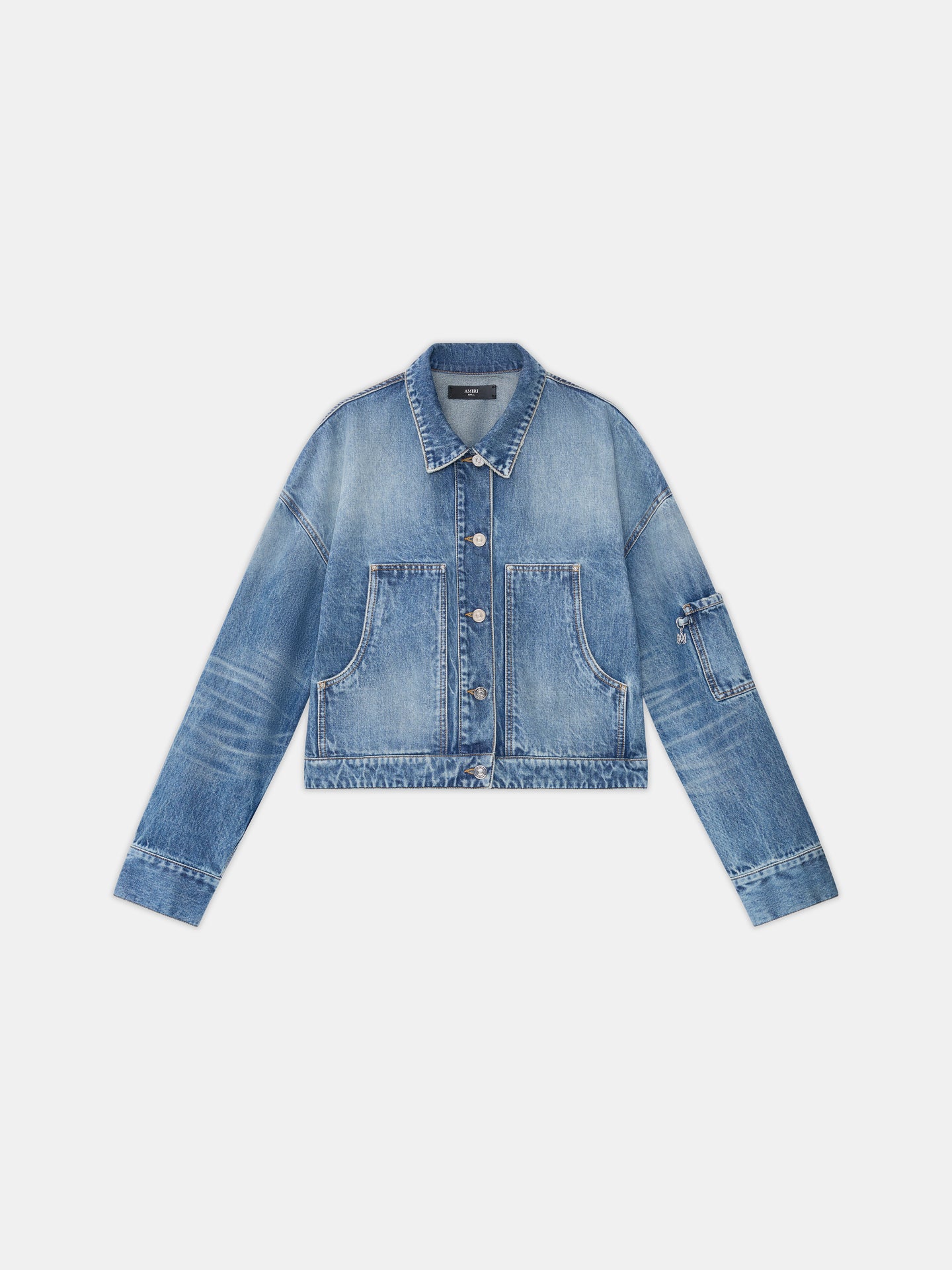 MUJER - CHAQUETA DE DENIM PARA TRABAJO PARA MUJER - Azul Antiguo Clásico