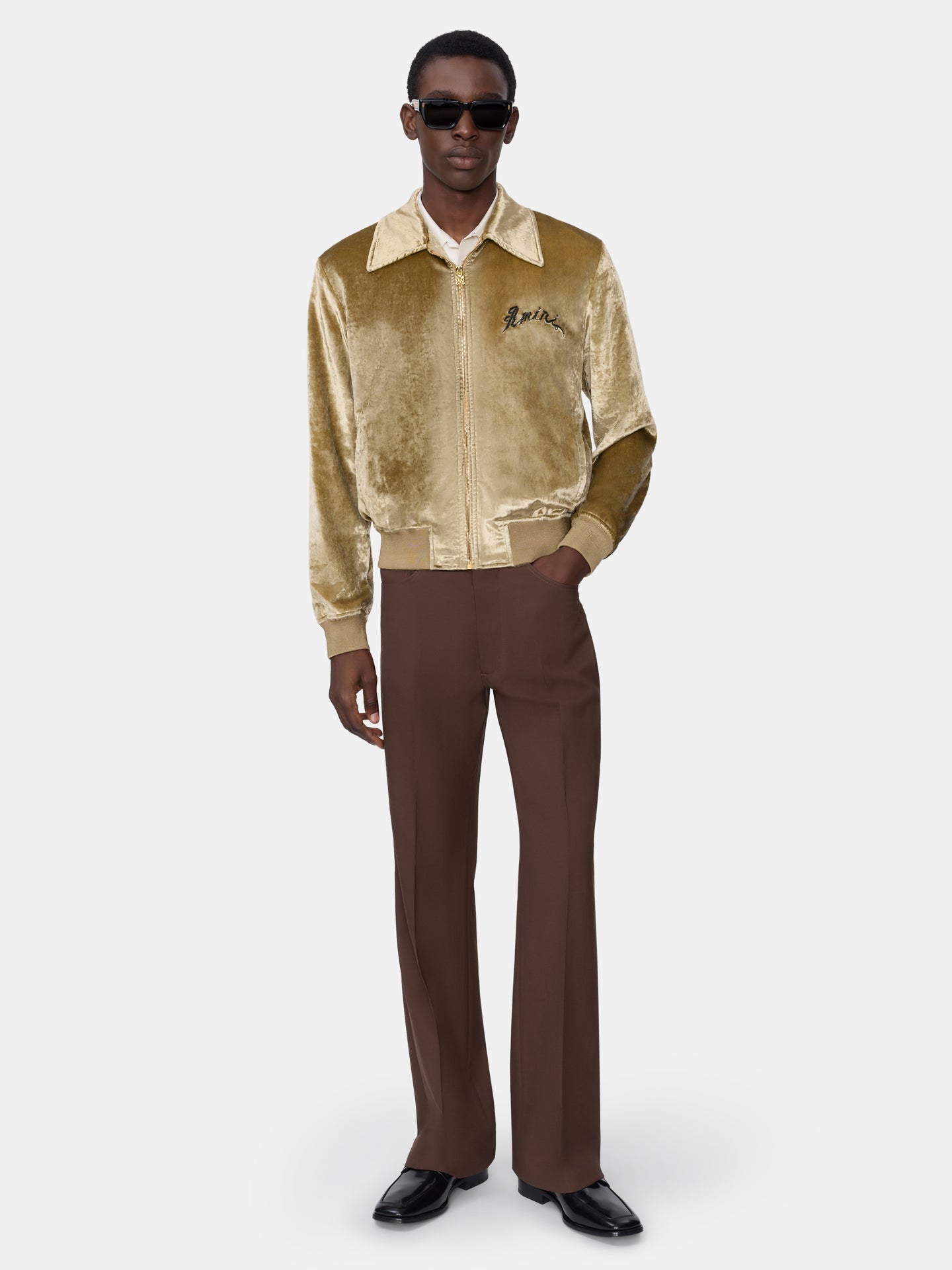 PANTALÓN BOOT CUT - MARRÓN OSCURO
