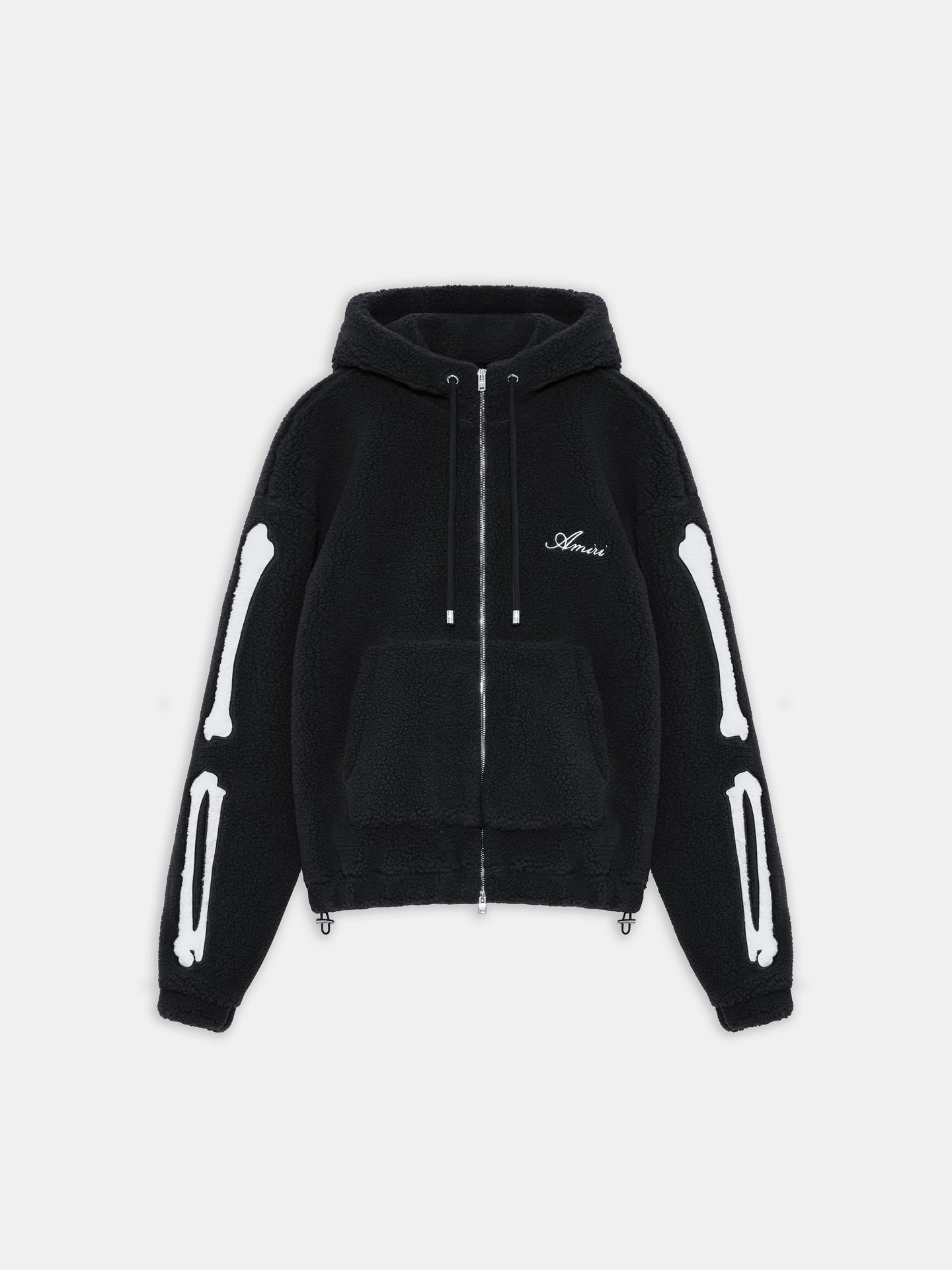 CHALECO CON CAPILO DE FLEECE BONES - Negro