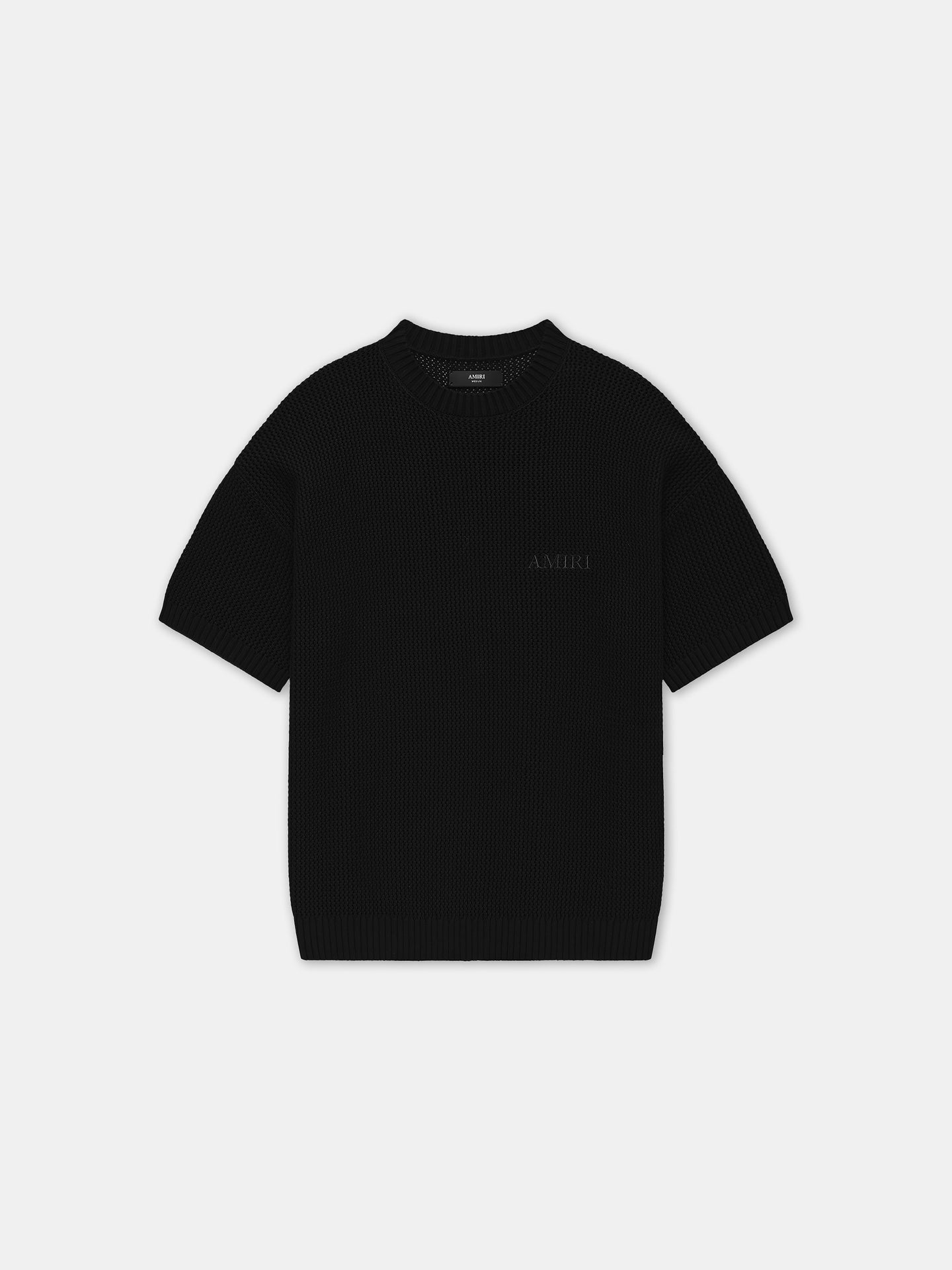 CAMISETA DE MALLA DE GANCHILLO AMIRI - Negro