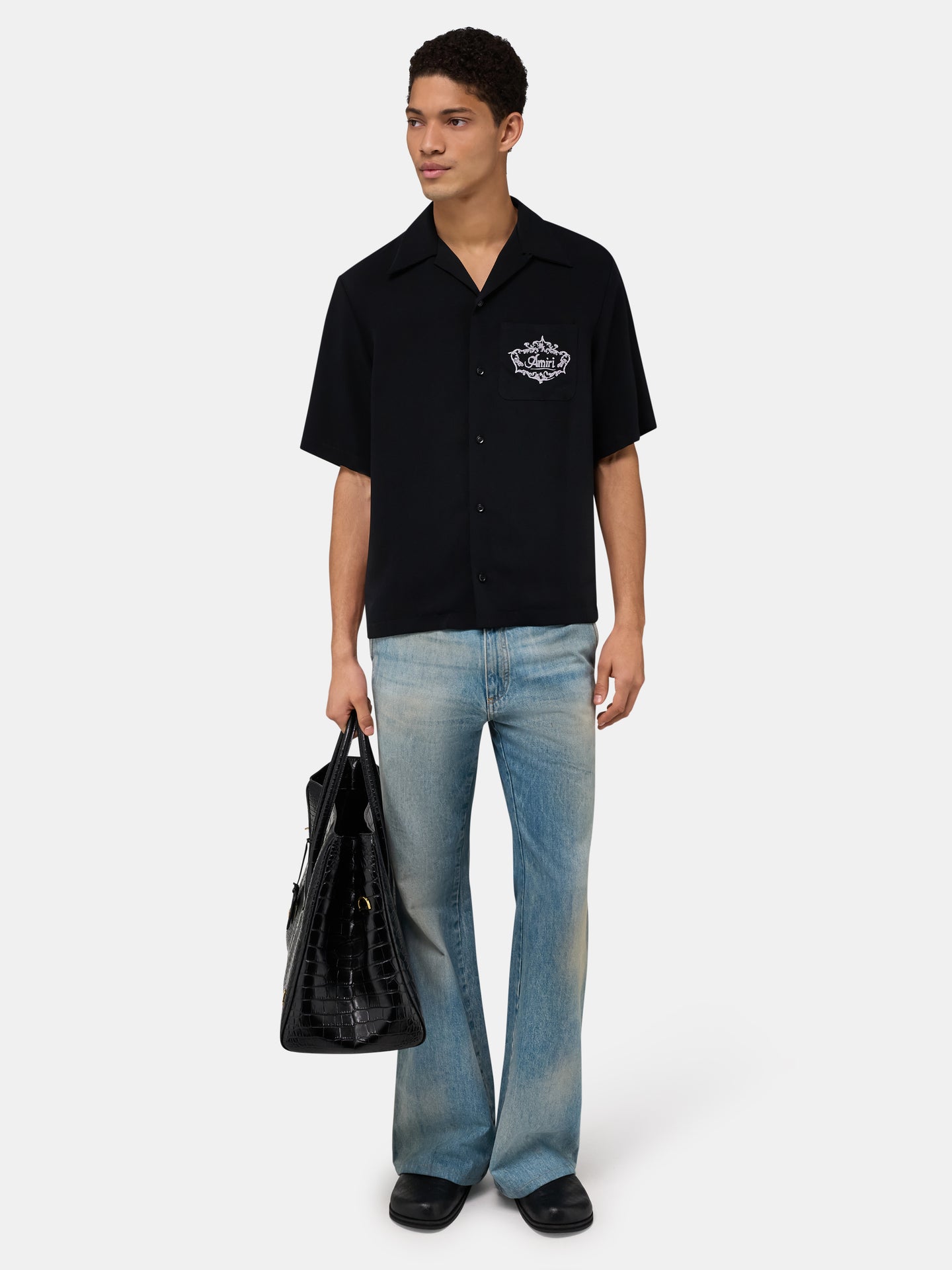 CHATEAU CREST CAMP SHIRT - Negro