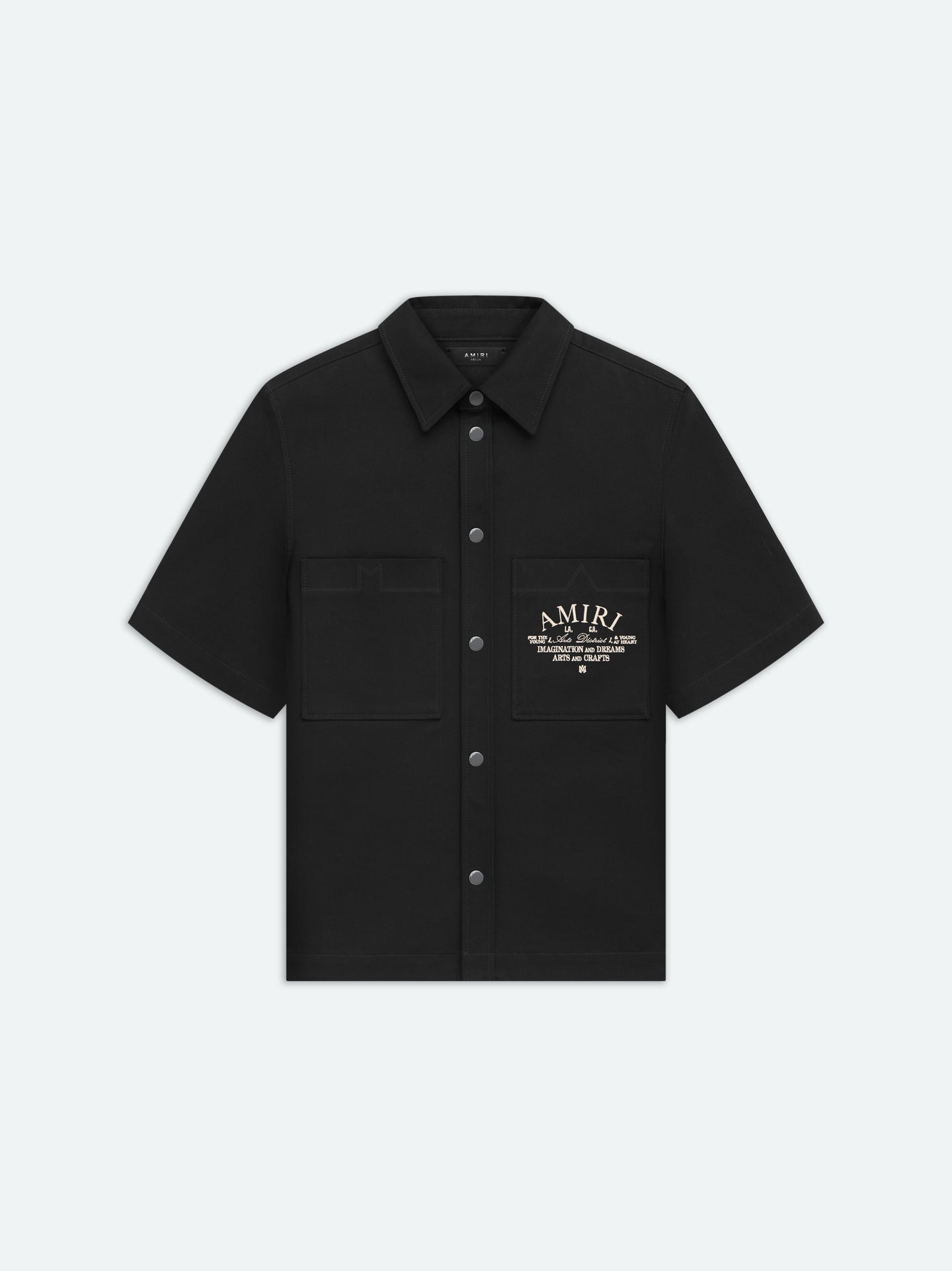 CAMISA AMIRI ARTS DISTRICT CAMP - NEGRO