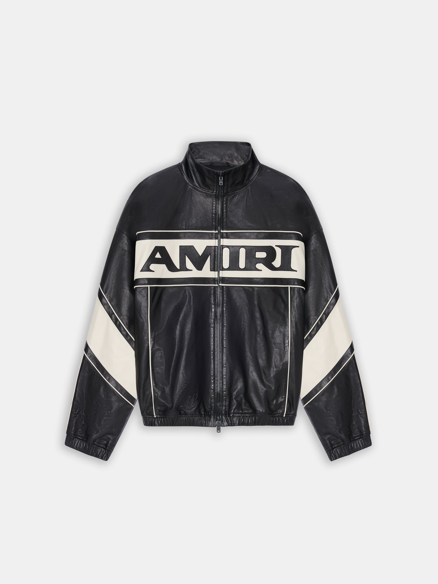 CHAQUETA DE CUERO AMIRI SPORT - Negro