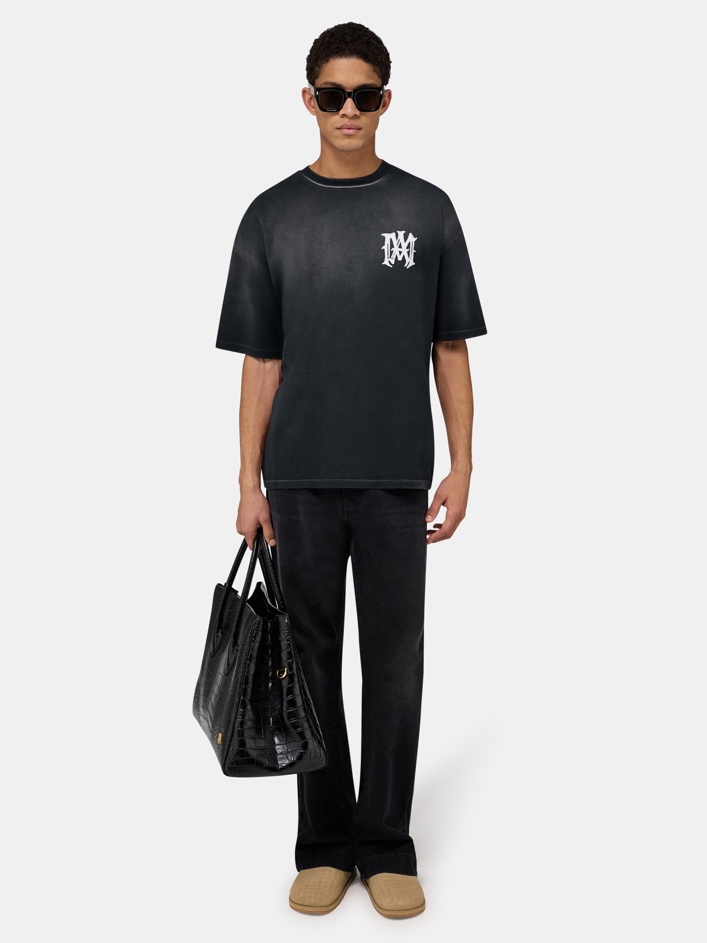 AMIRI HOLLYWOOD OVERSIZED TEE - Negro